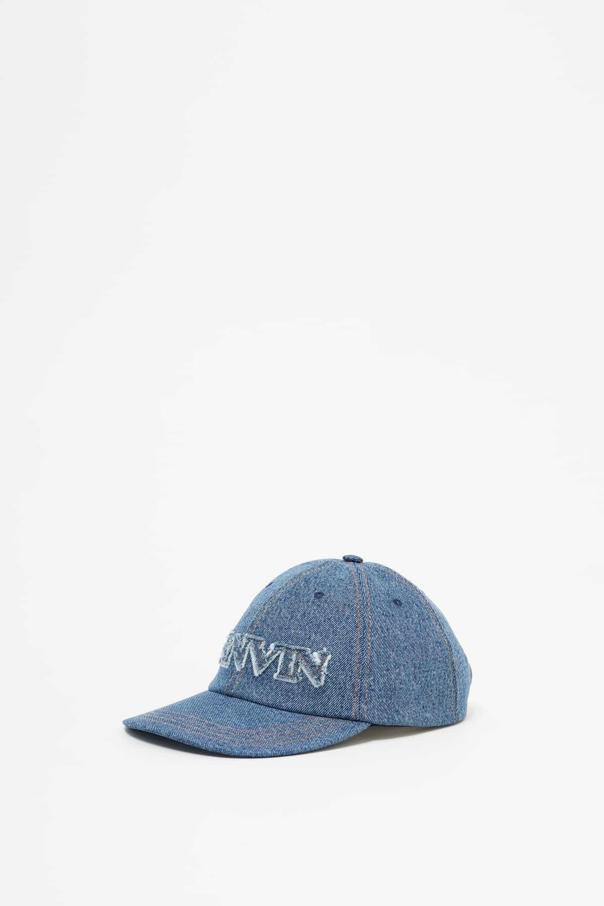LANVIN BLUE DENIM BASEBALL CAP