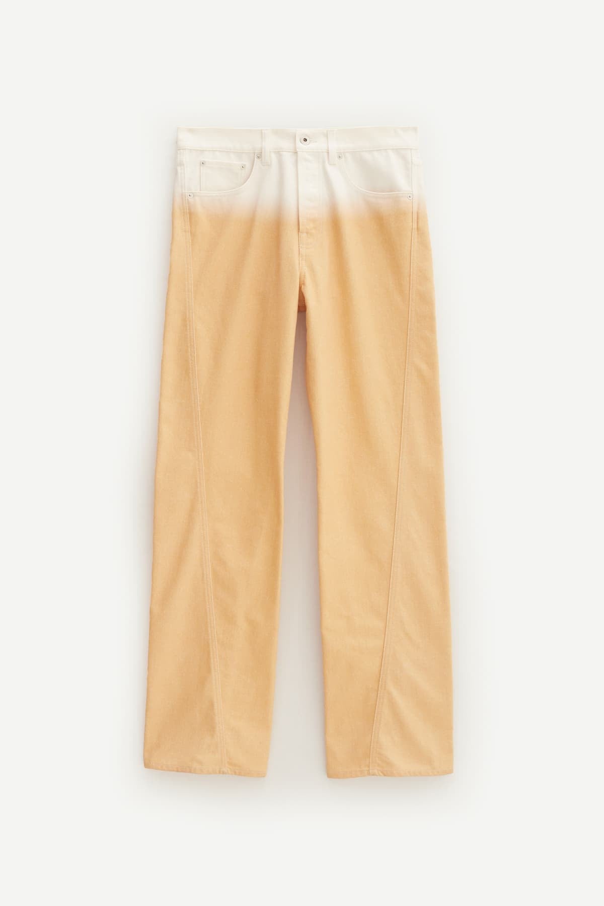LANVIN VANILLA TWISTE EFFET DEGRADE DENIM TROUSER