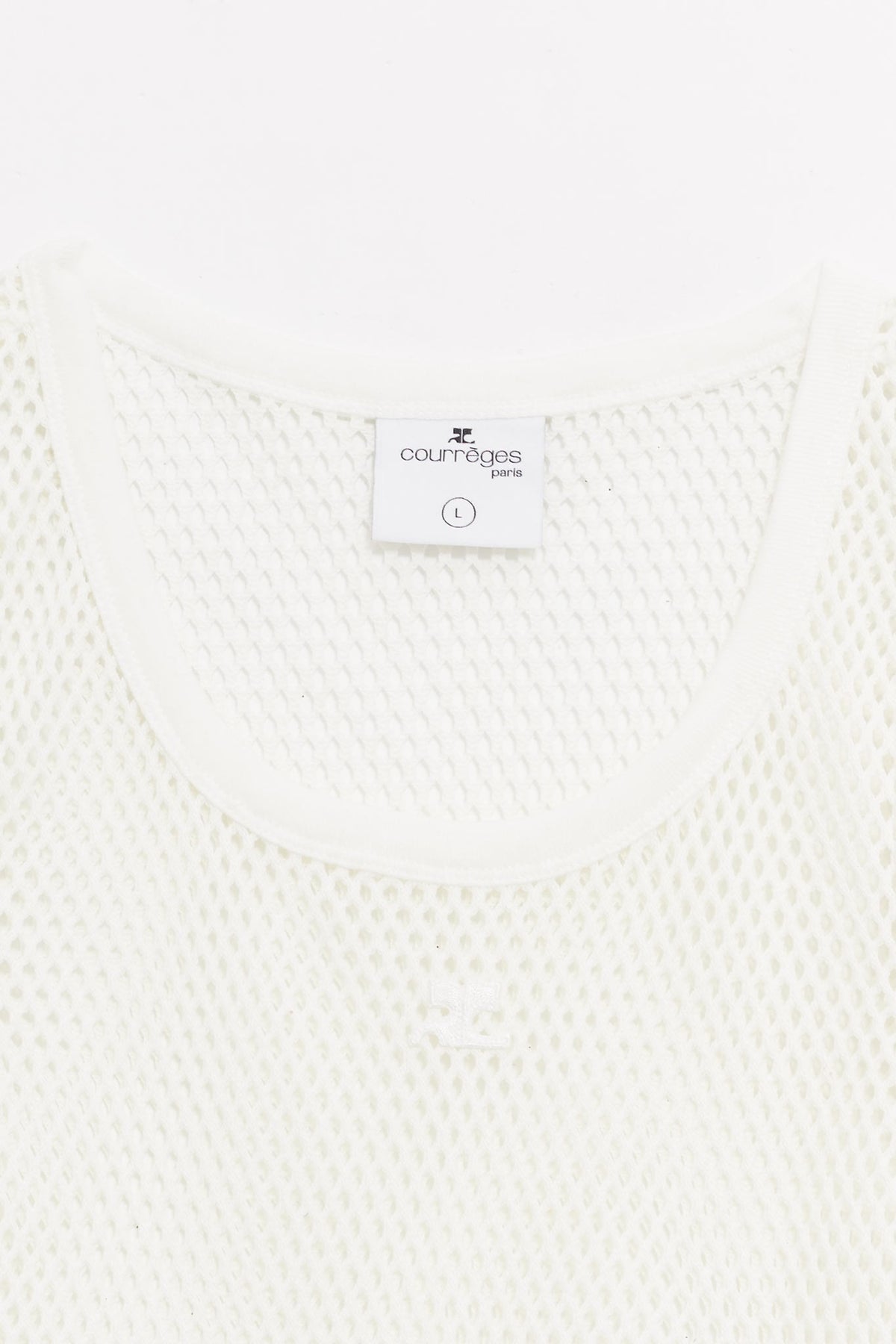 COURREGES SAND AC FISHNET TANK TOP