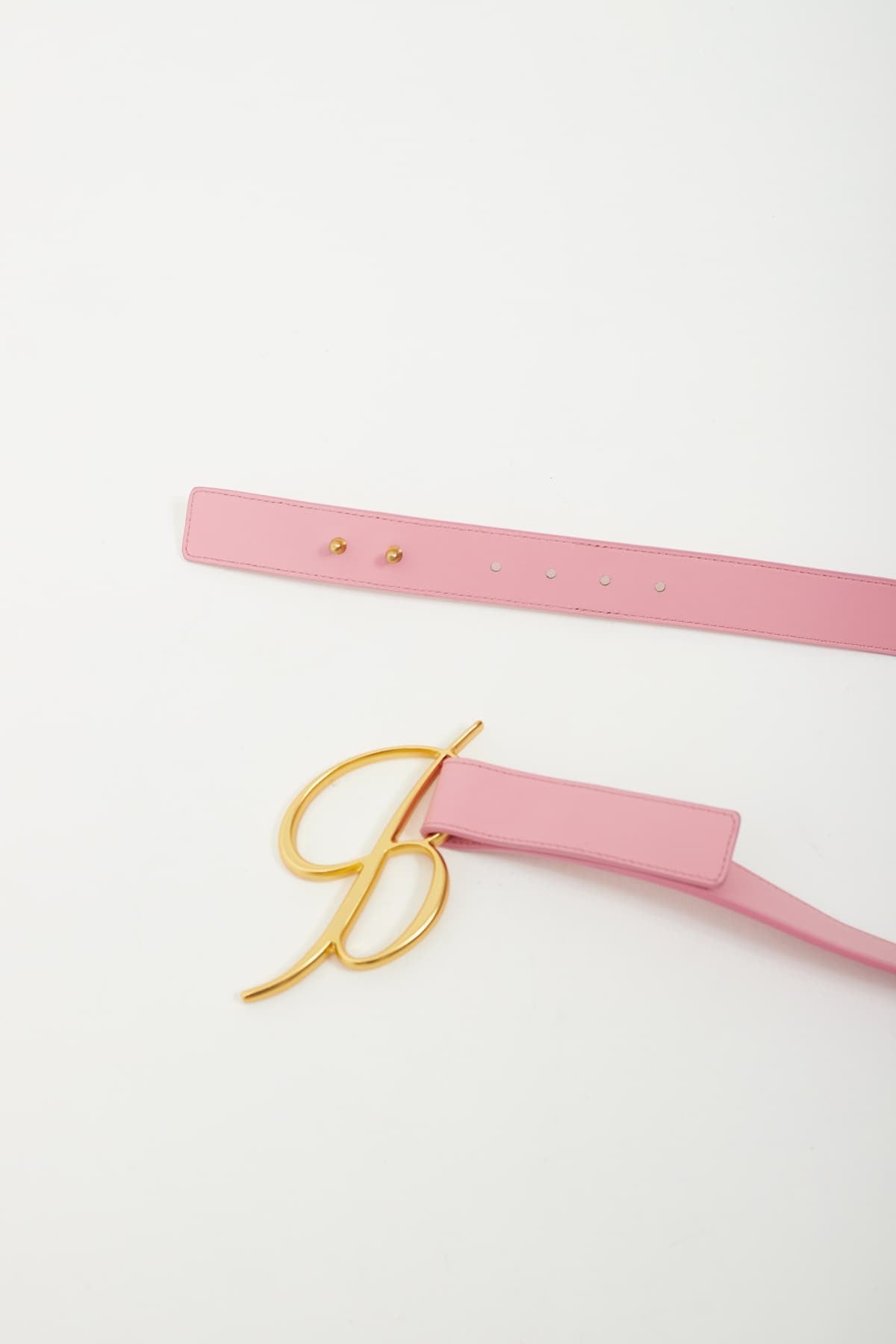 BLUMARINE BUBBLEGUN LEATHER BELT