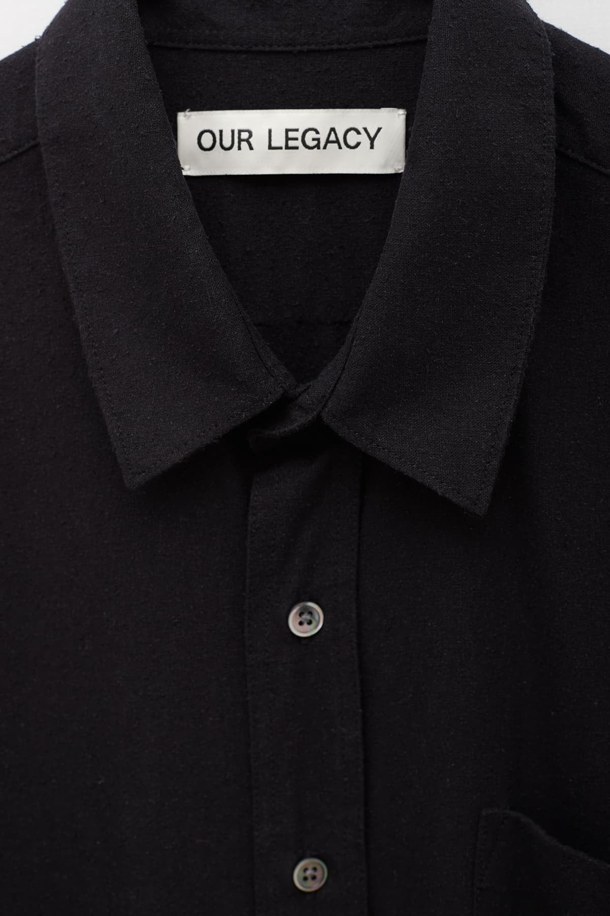 OUR LEGACY BLACK SILK CLASSIC SHIRT