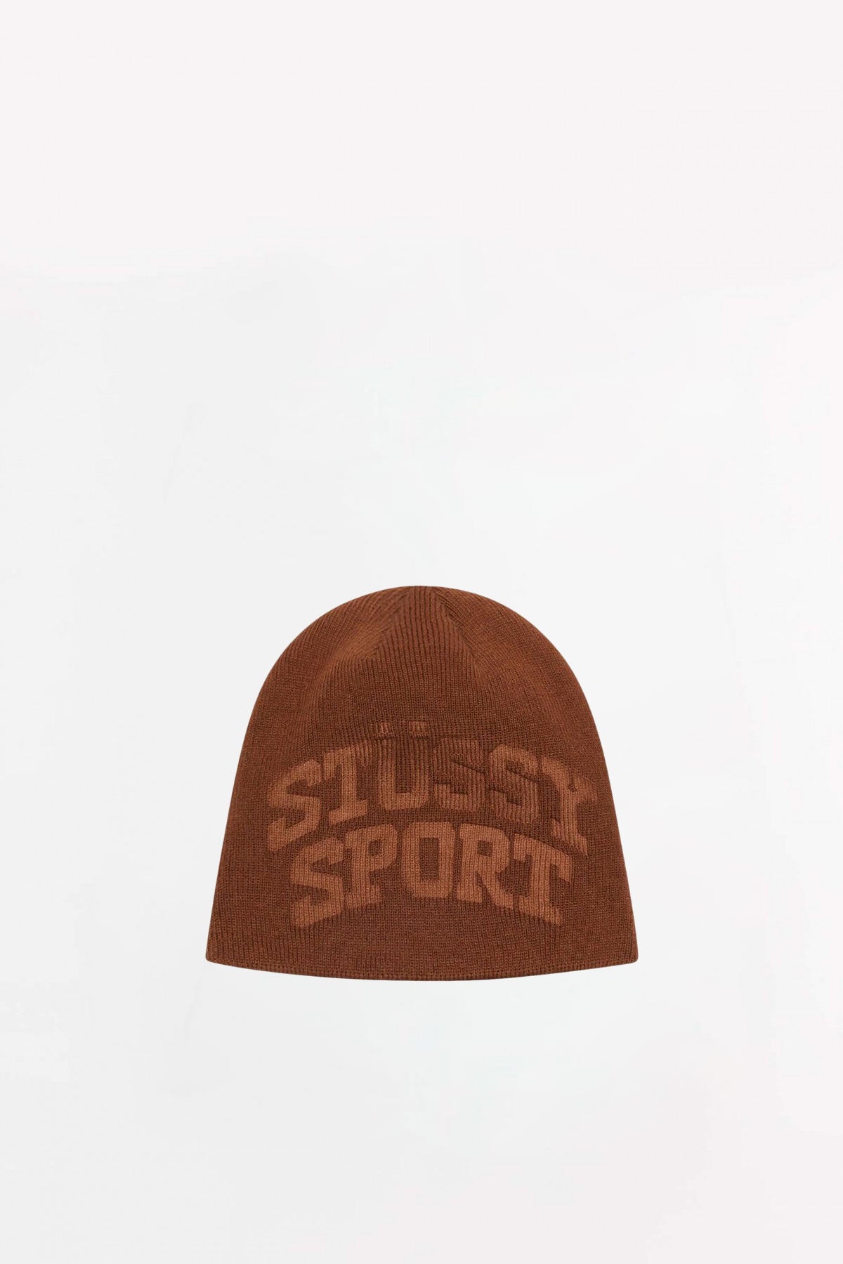 STUSSY BROWN SKULLCAP DEBOSS SPORT BEANIE