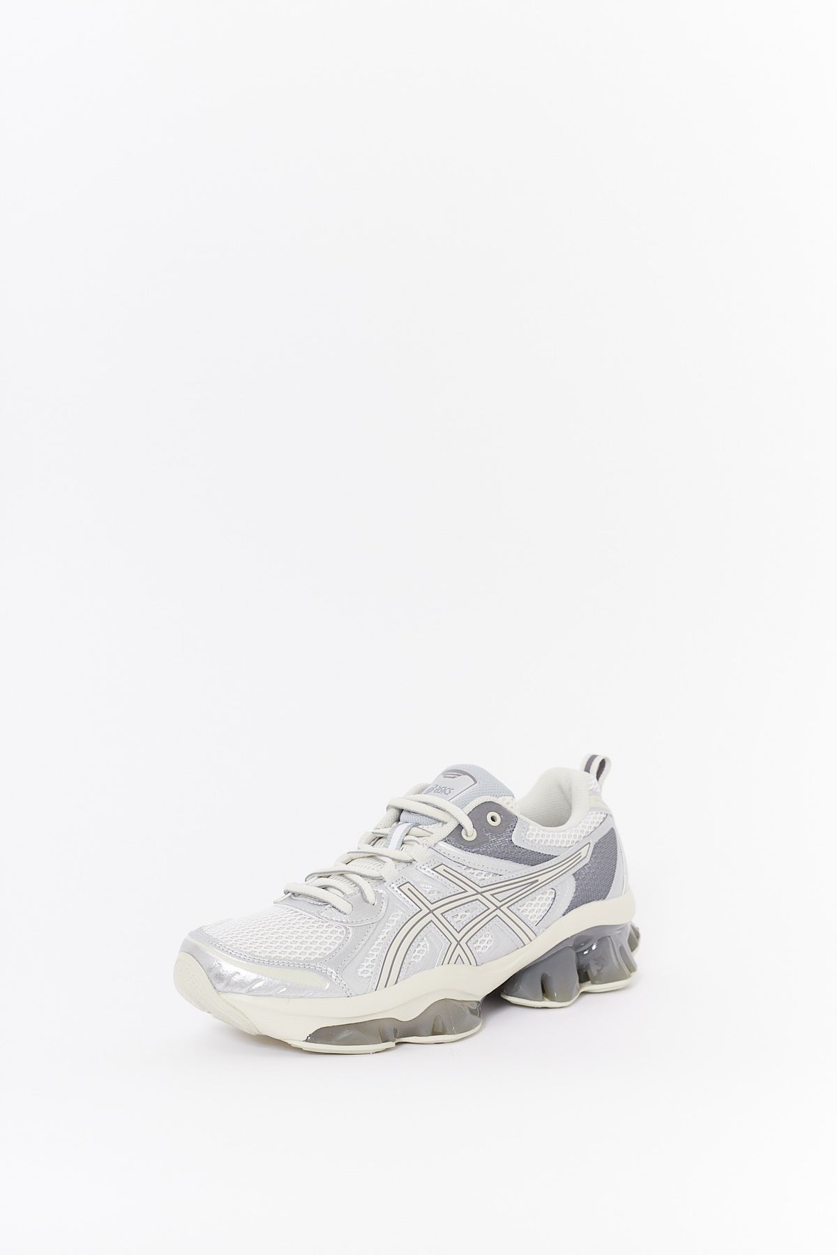 ASICS WHITE LIGHT DUST GEL QUANTUM KINETIC SNEAKERS