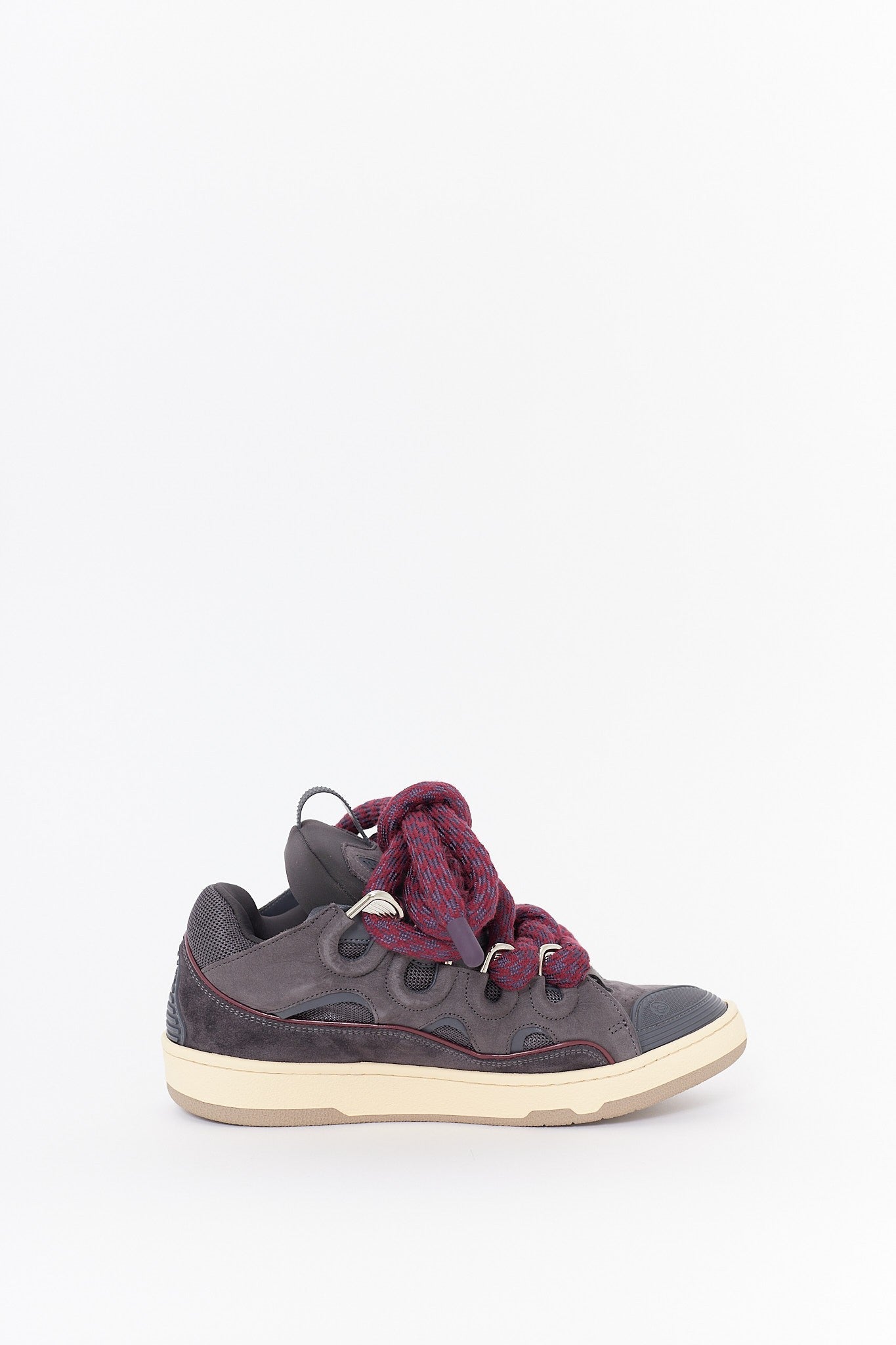 LANVIN SHARK GREY CURB SNEAKERS
