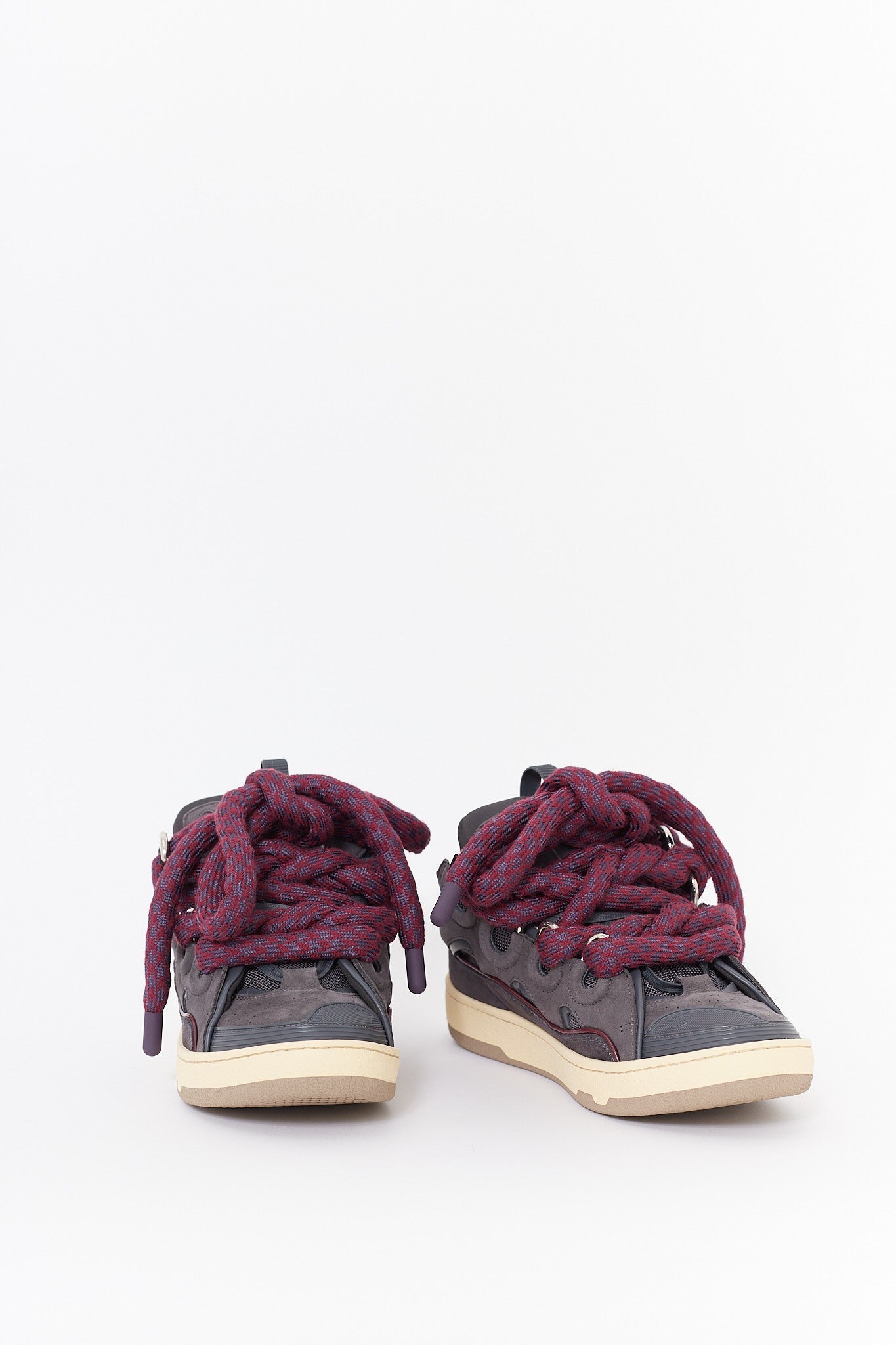 LANVIN SHARK GREY CURB SNEAKERS