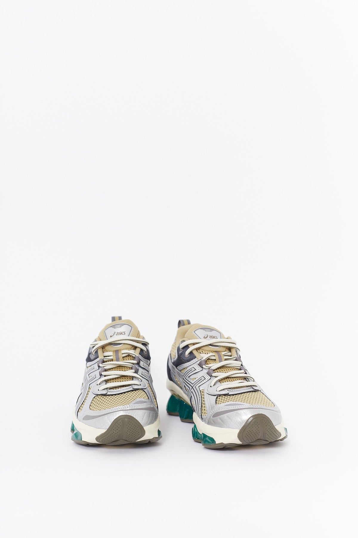 ASICS KHAKI BEIGE PURE SILVER GEL QUANTUM KINETIC SNEAKERS