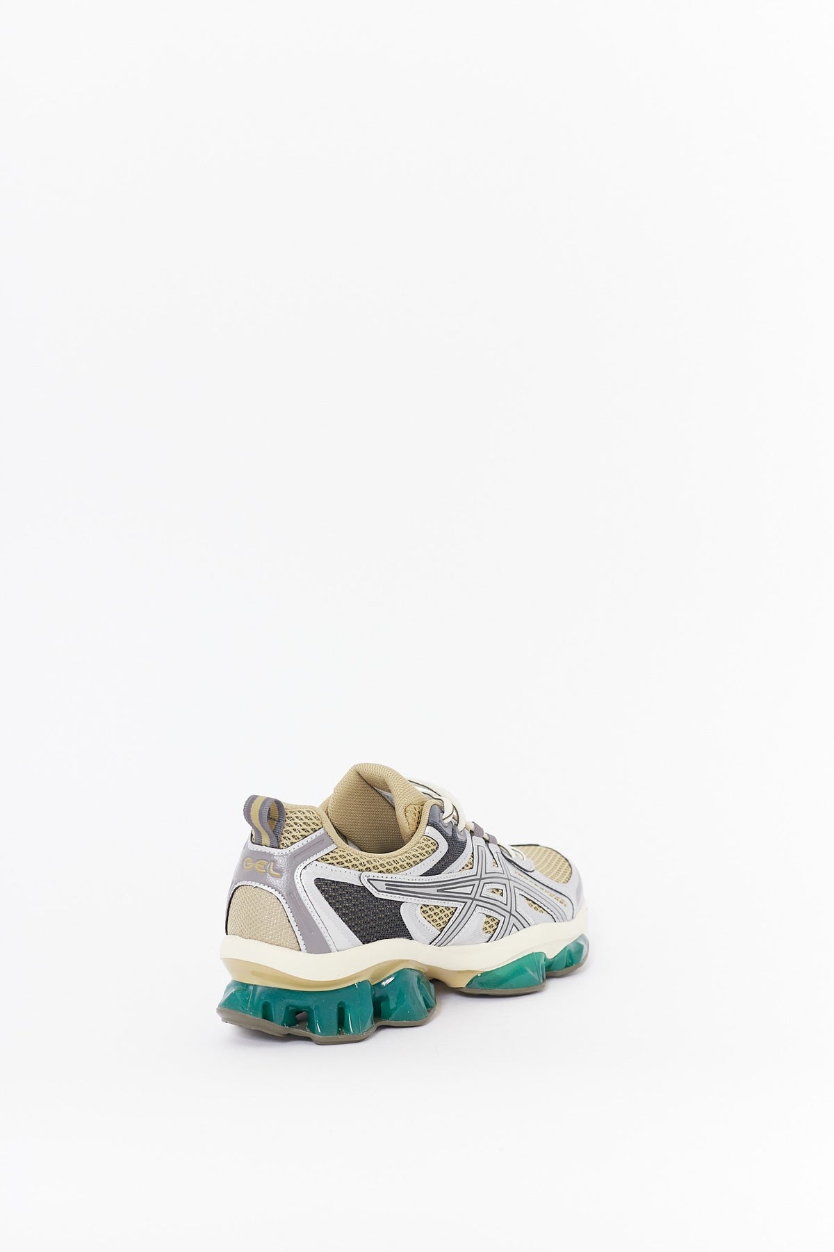 ASICS KHAKI BEIGE PURE SILVER GEL QUANTUM KINETIC SNEAKERS