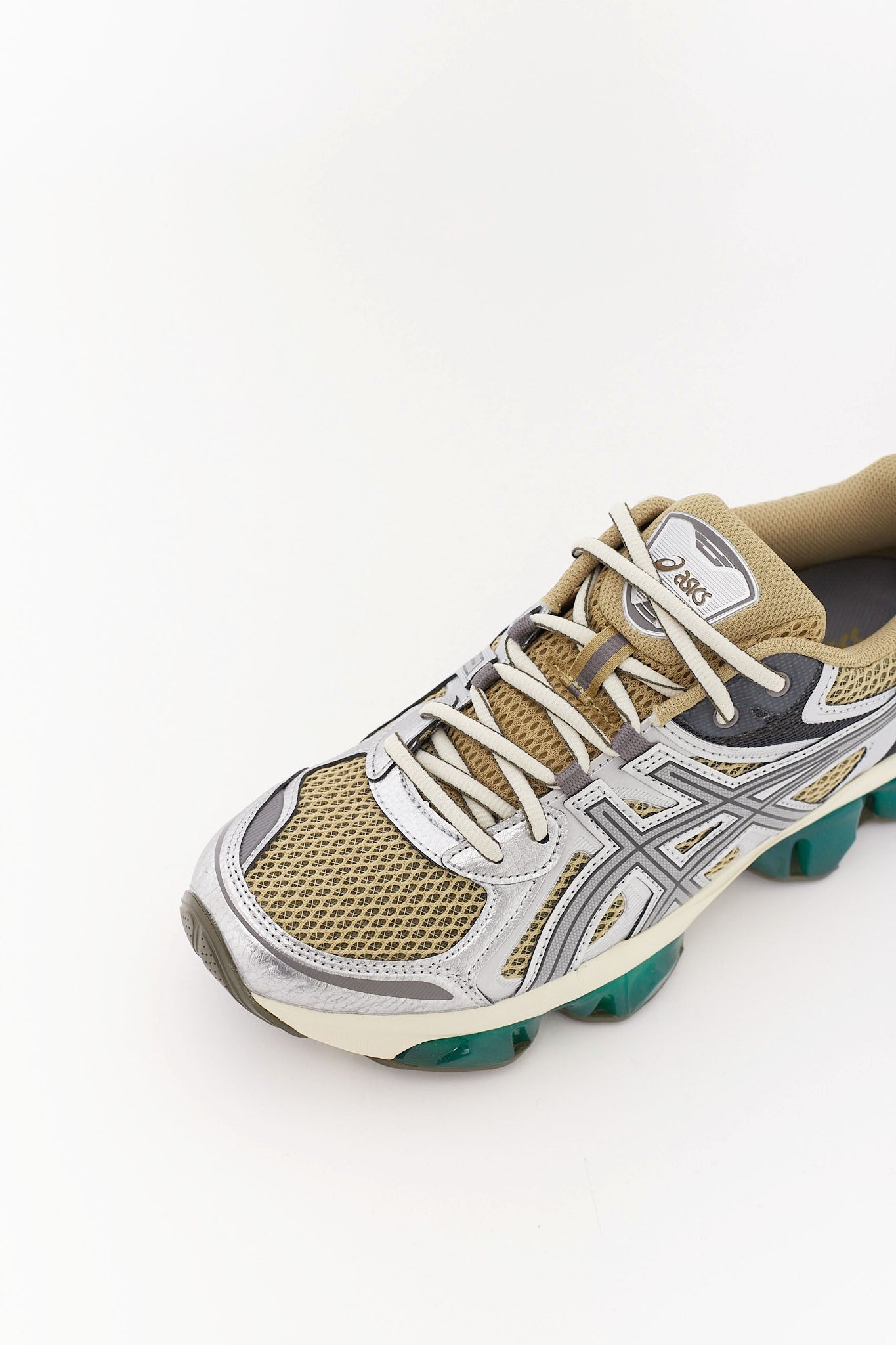 ASICS KHAKI BEIGE PURE SILVER GEL QUANTUM KINETIC SNEAKERS