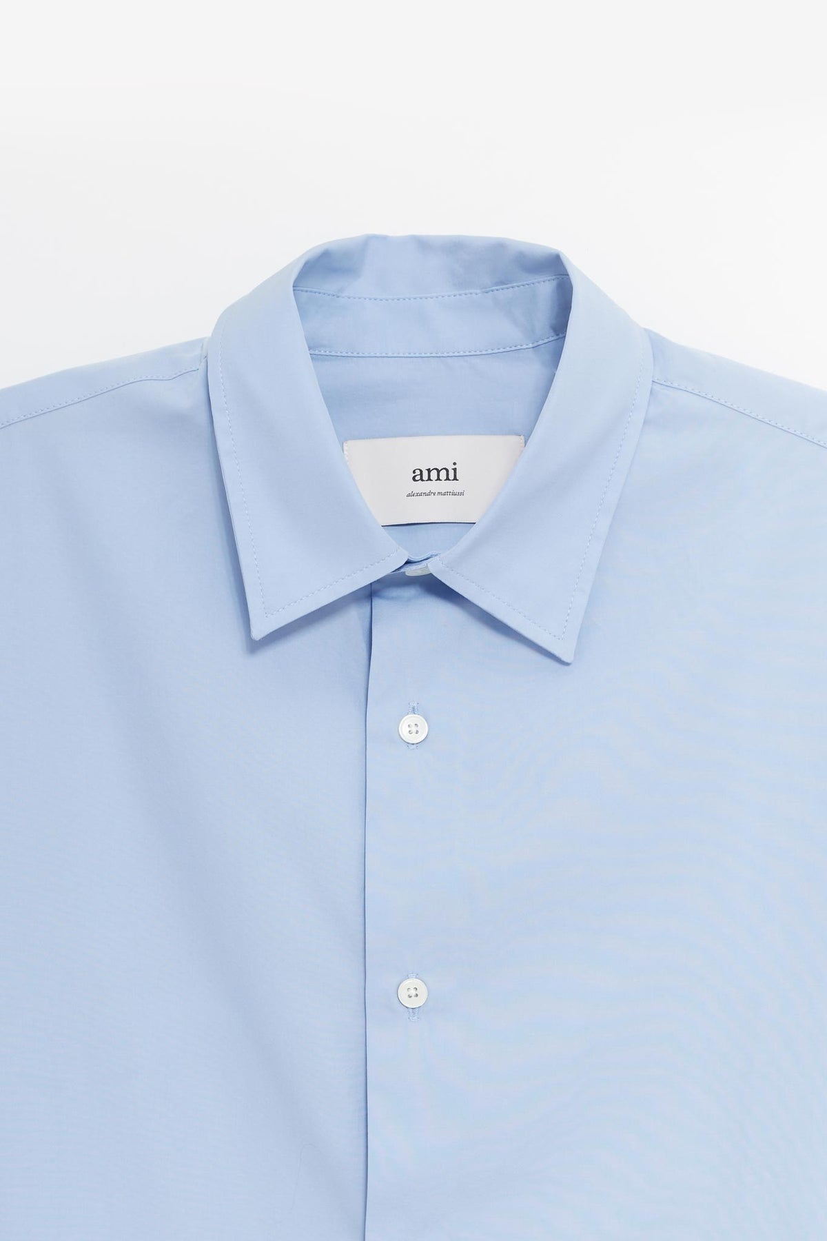 AMI CASHMERE BLUE BOXY FIT SHIRT