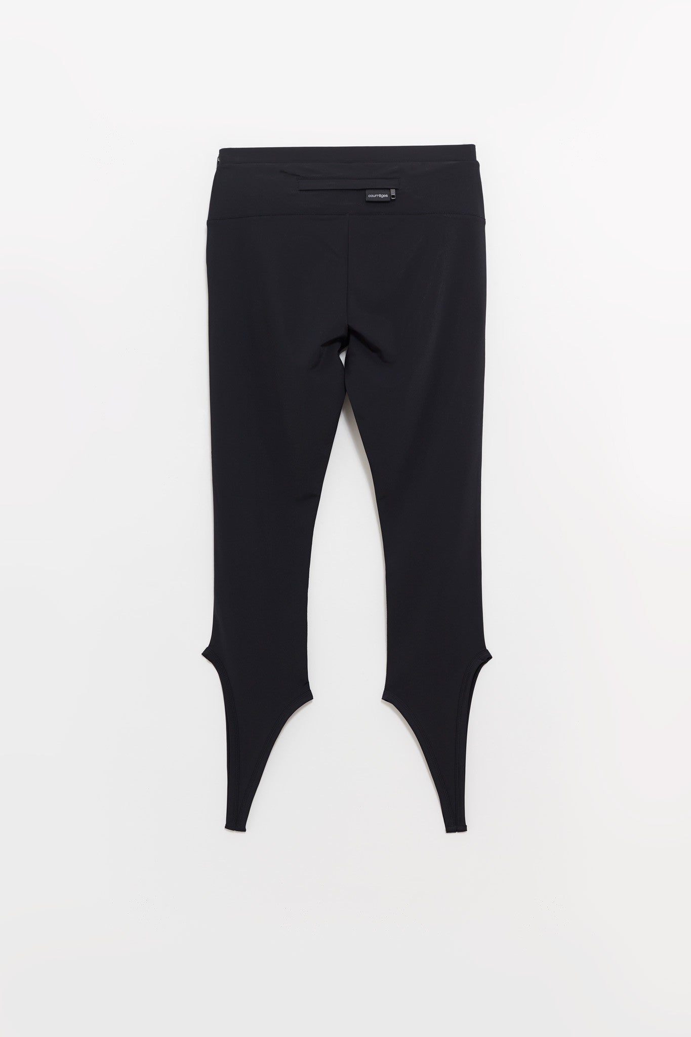 COURREGES BLACK REVERSED TECH JERSEY PANTS
