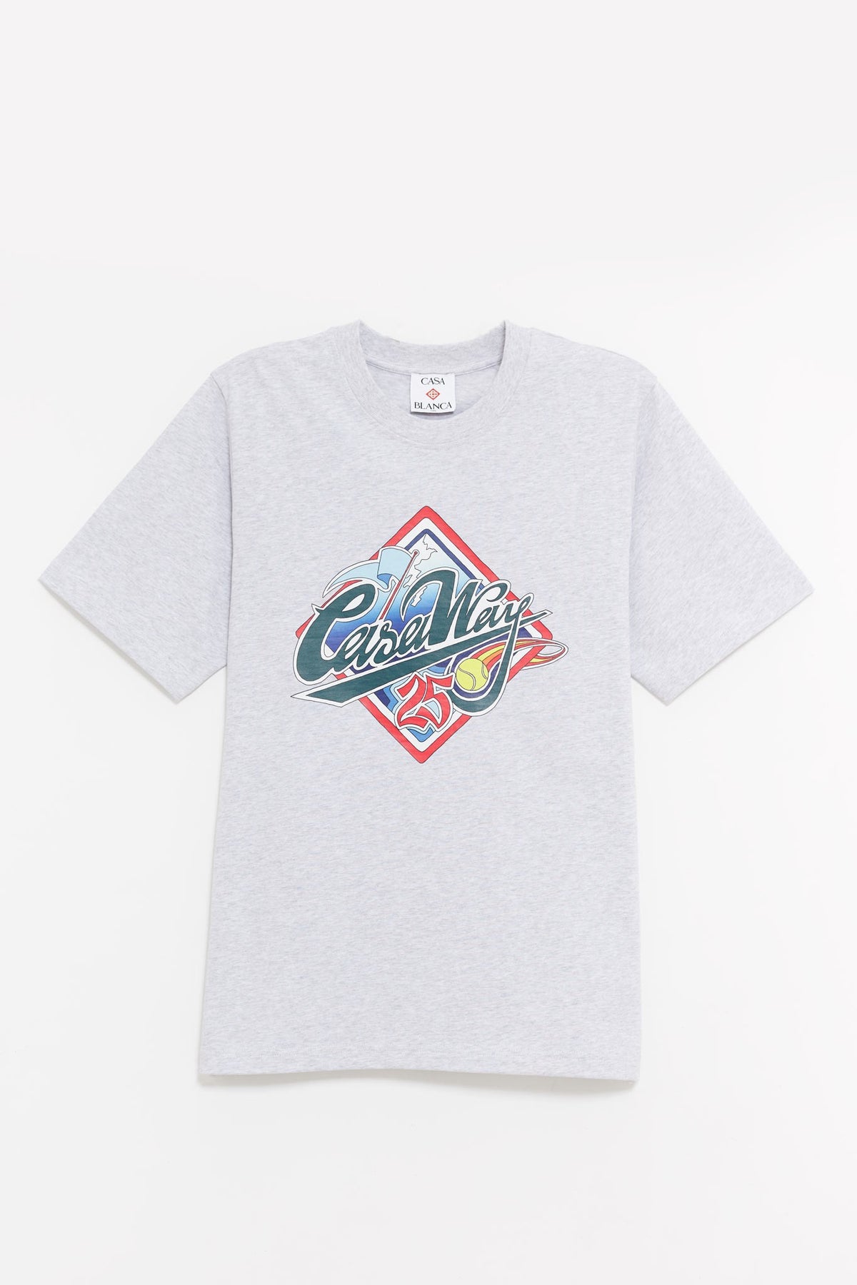 CASABLANCA GREY MARLE CASA WAY WORLD SERIES T SHIRT