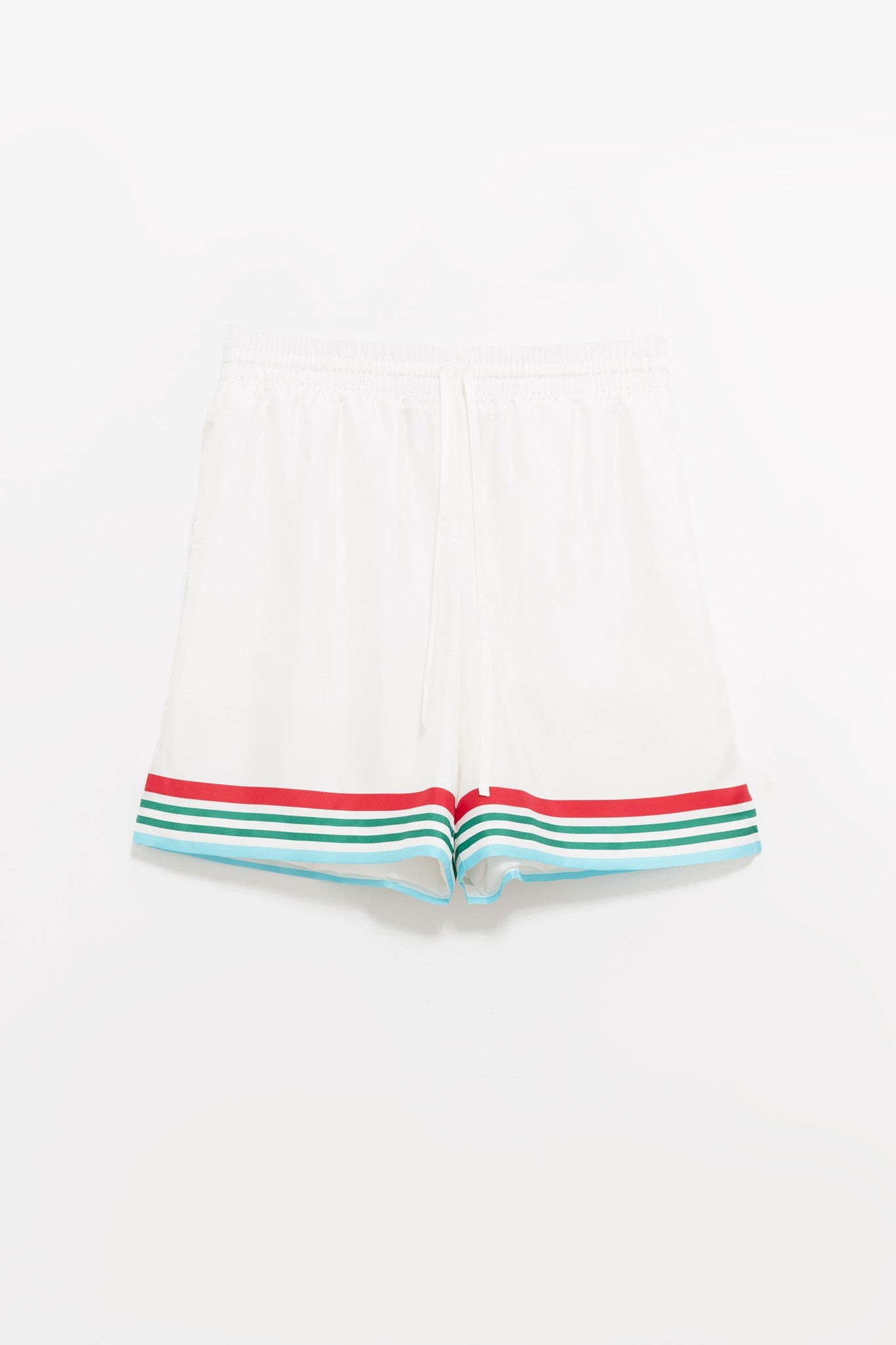 CASABLANCA WHITE SILK CASA WAY WORLD SERIES SHORT