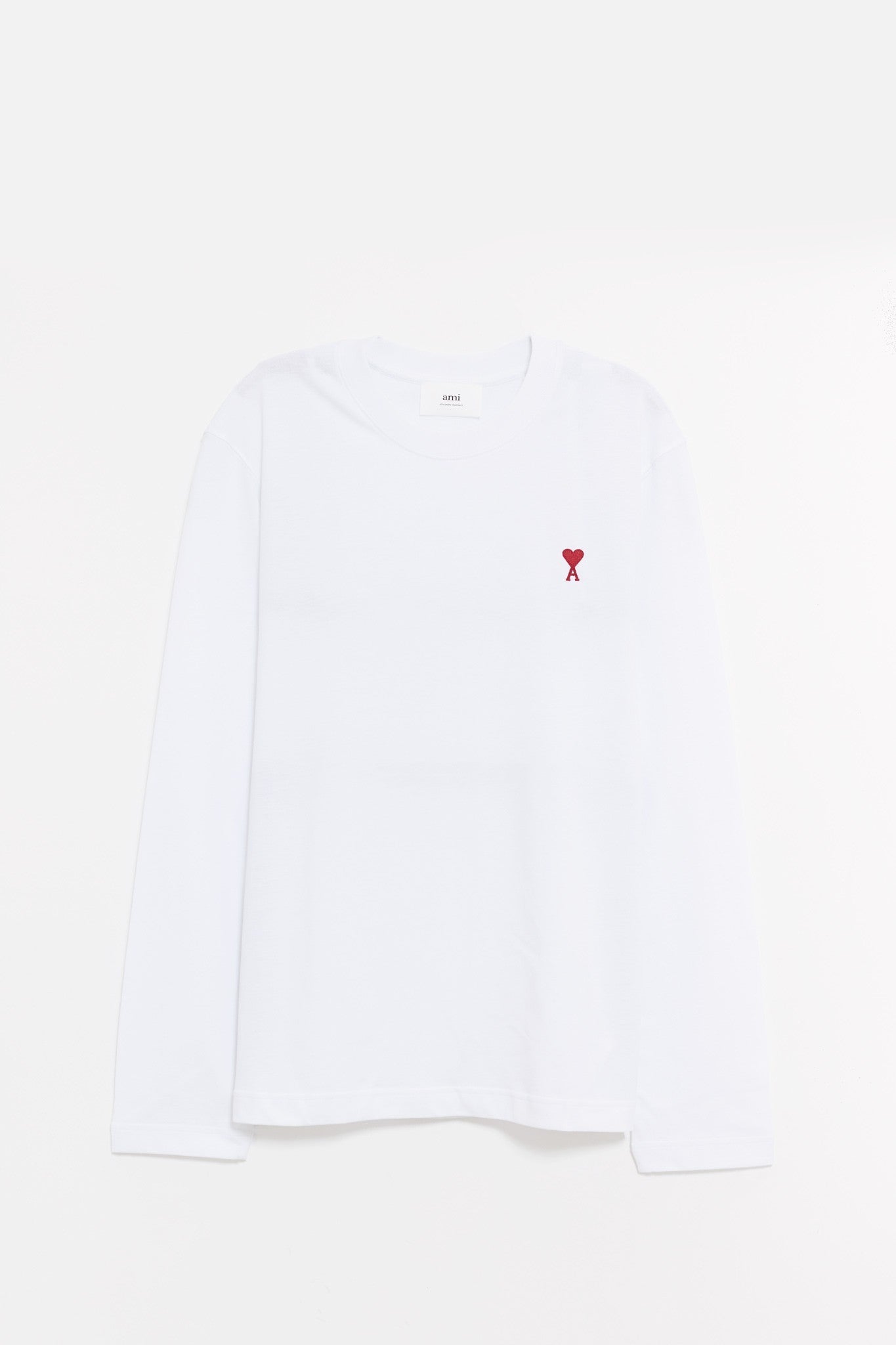 AMI WHITE ADC LS T SHIRT