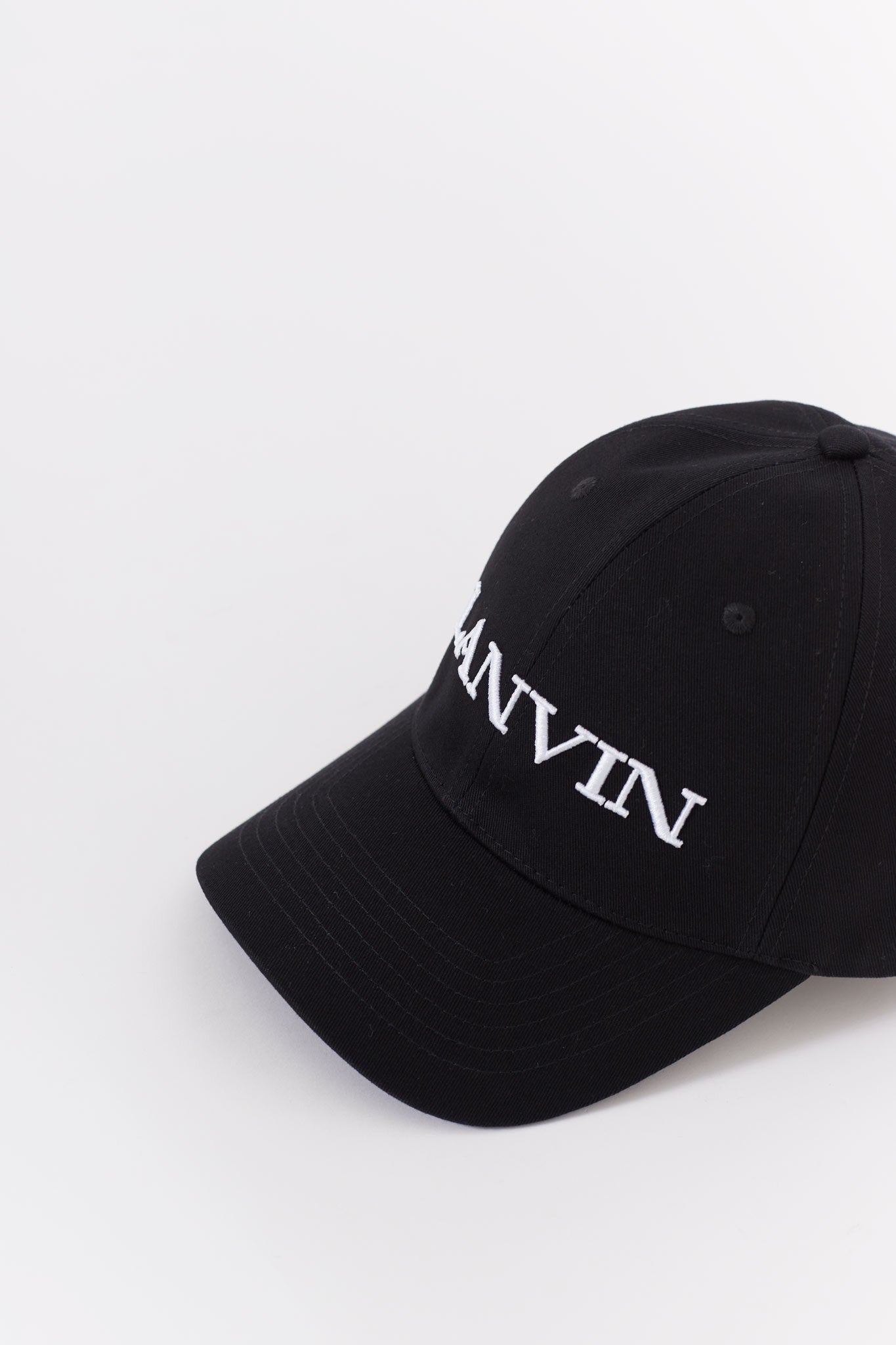 LANVIN BLACK BASEBALL CAP