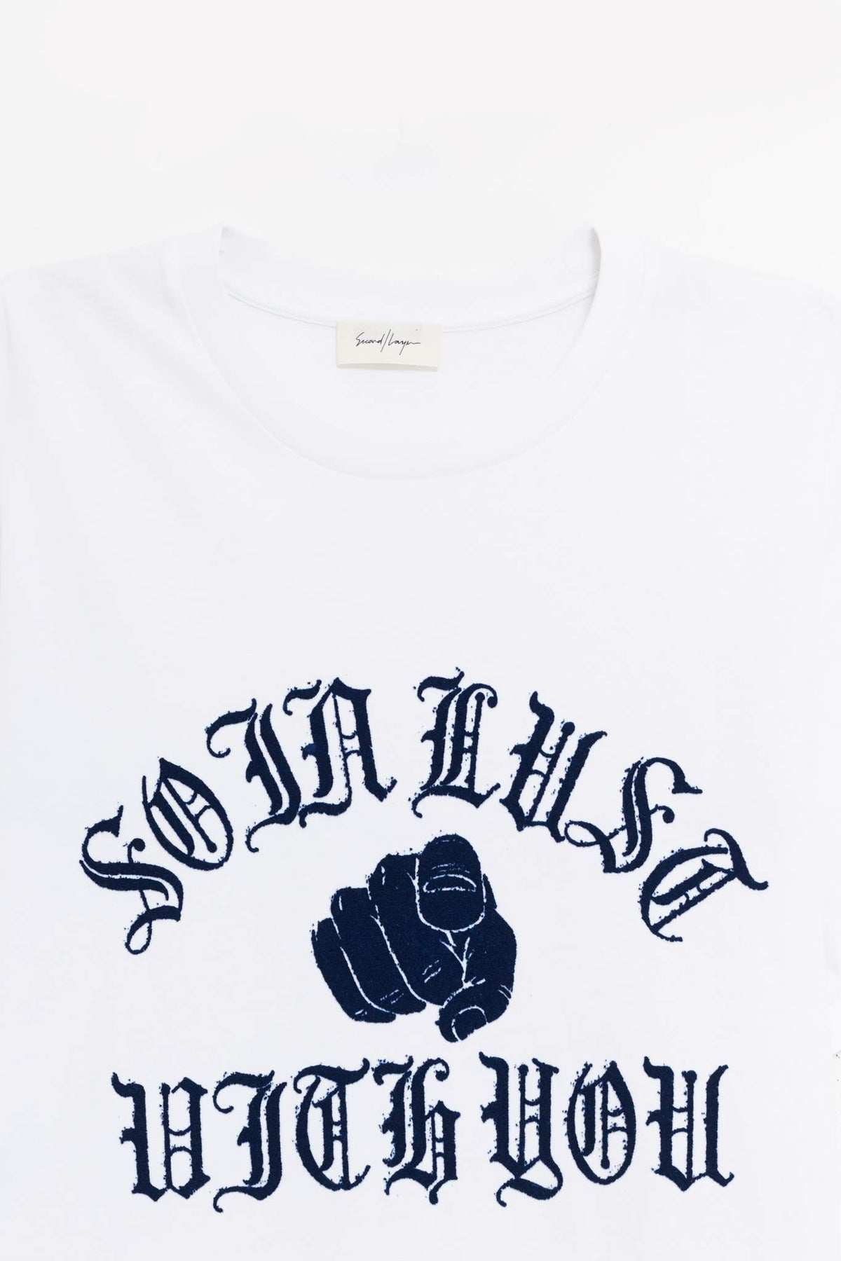 SECOND LAYER WHITE BABY BAGGY T SHIRT