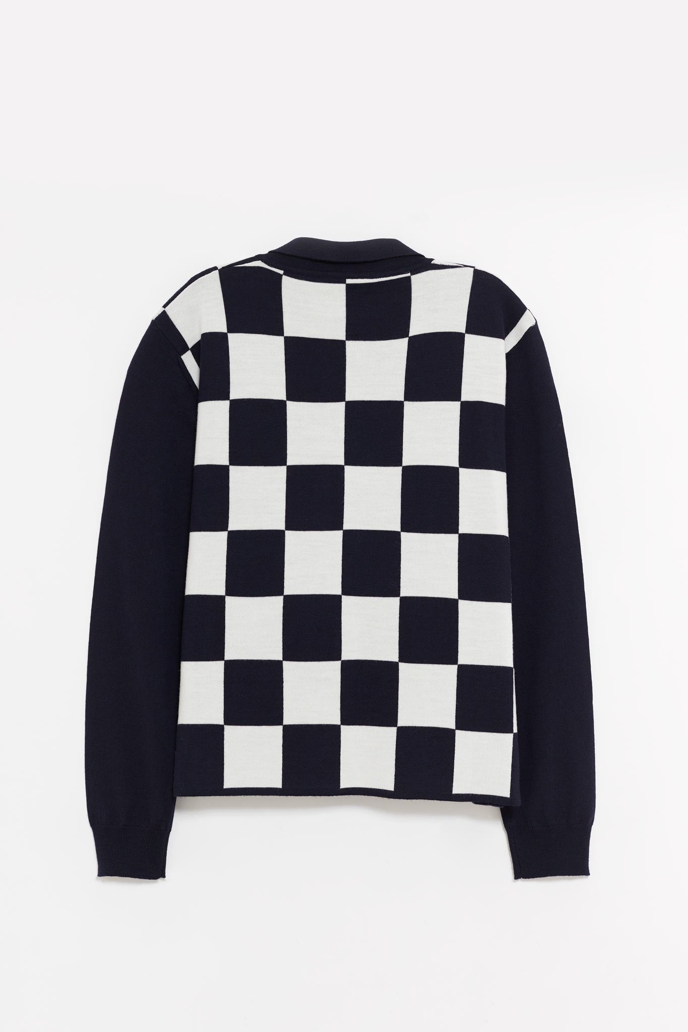SECOND LAYER BLUE WHITE LALO BUTTON DOWN CARDIGAN