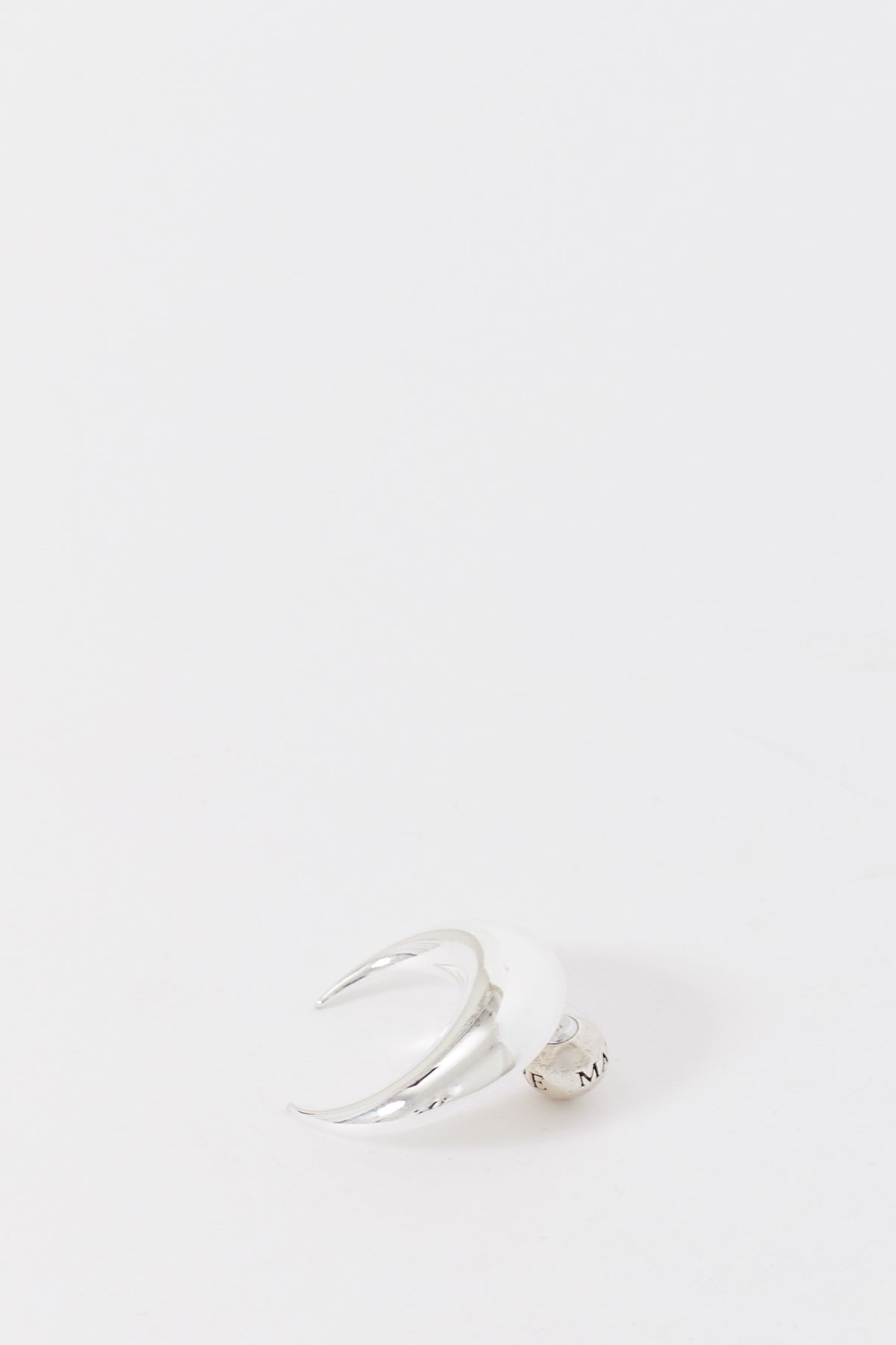 MARINE SERRE SHINY SILVER SILVER PLATED MOON EARRINGS