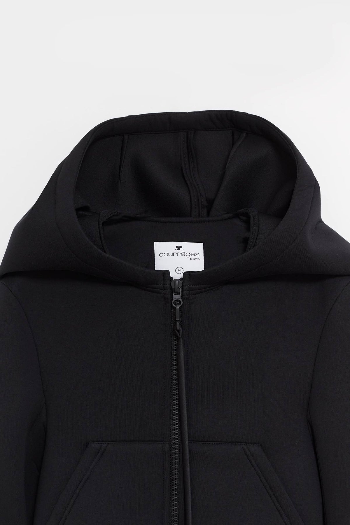 COURREGES BLACK COCOON BONDED JACKET