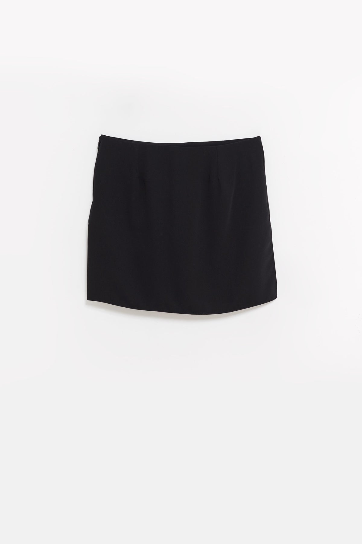COURREGES BLACK INFINITY CREPE MINI SKIRT