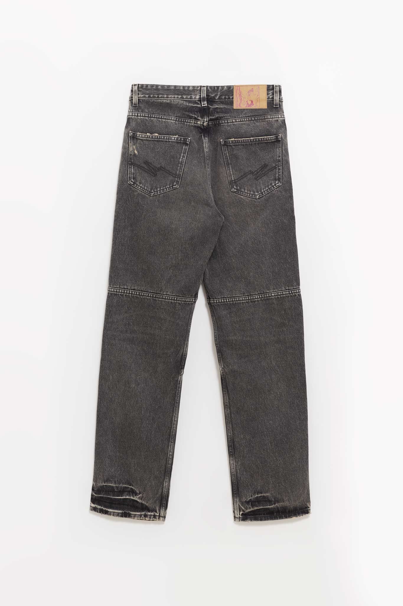 MARTINE ROSE BLACK PANELLED JEAN