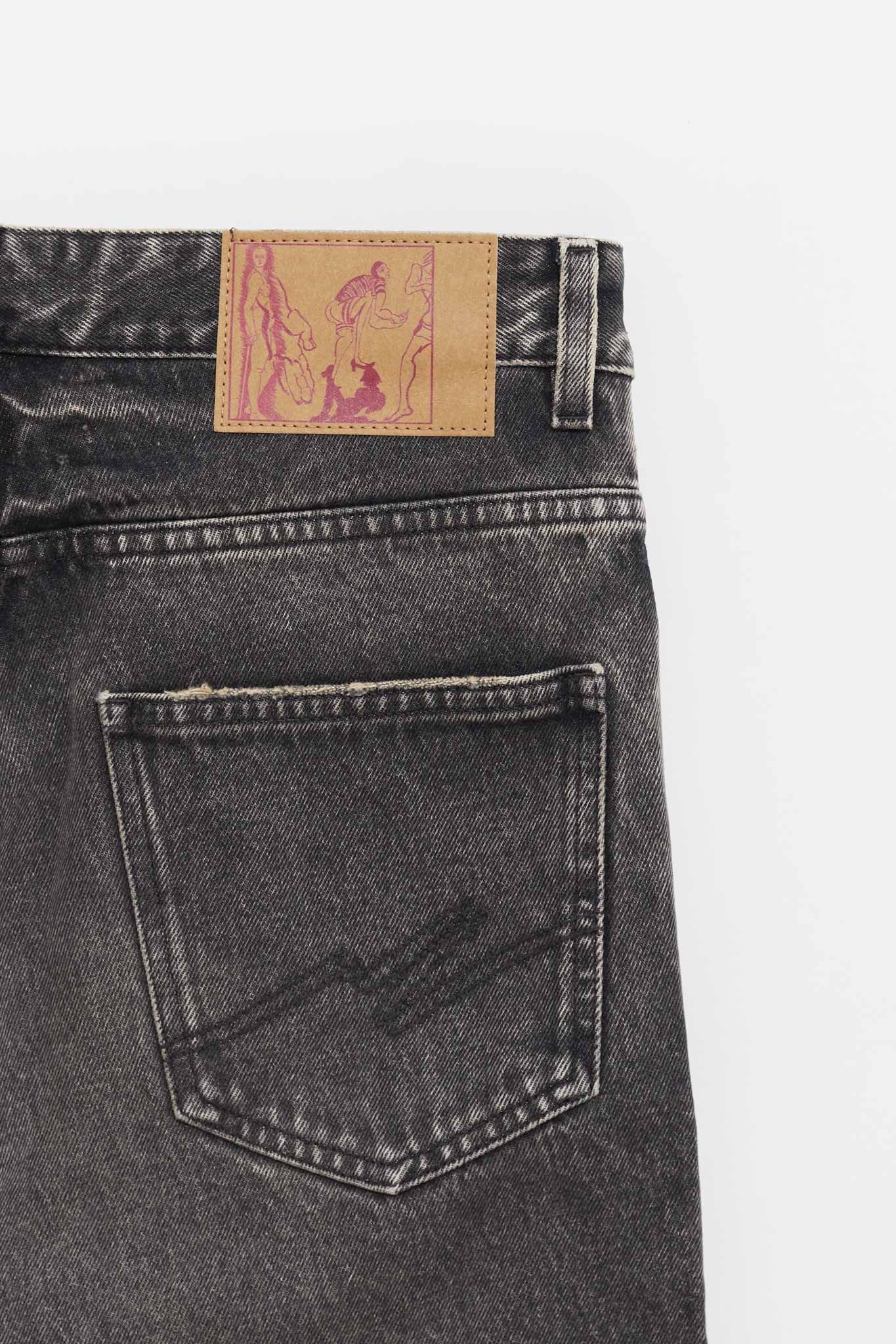 MARTINE ROSE BLACK PANELLED JEAN