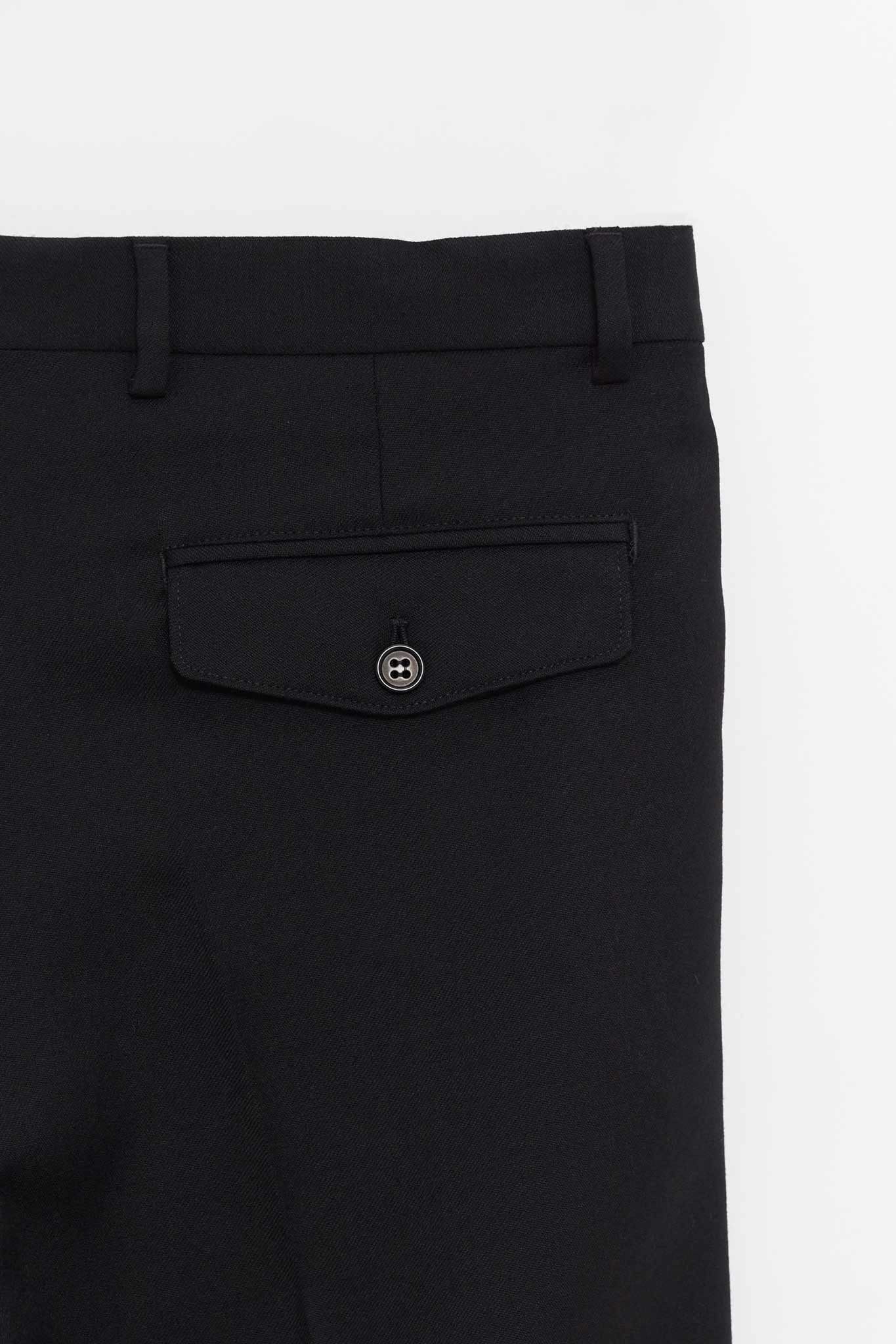 SUNFLOWER BLACK WIDE PLEATED TROUSER