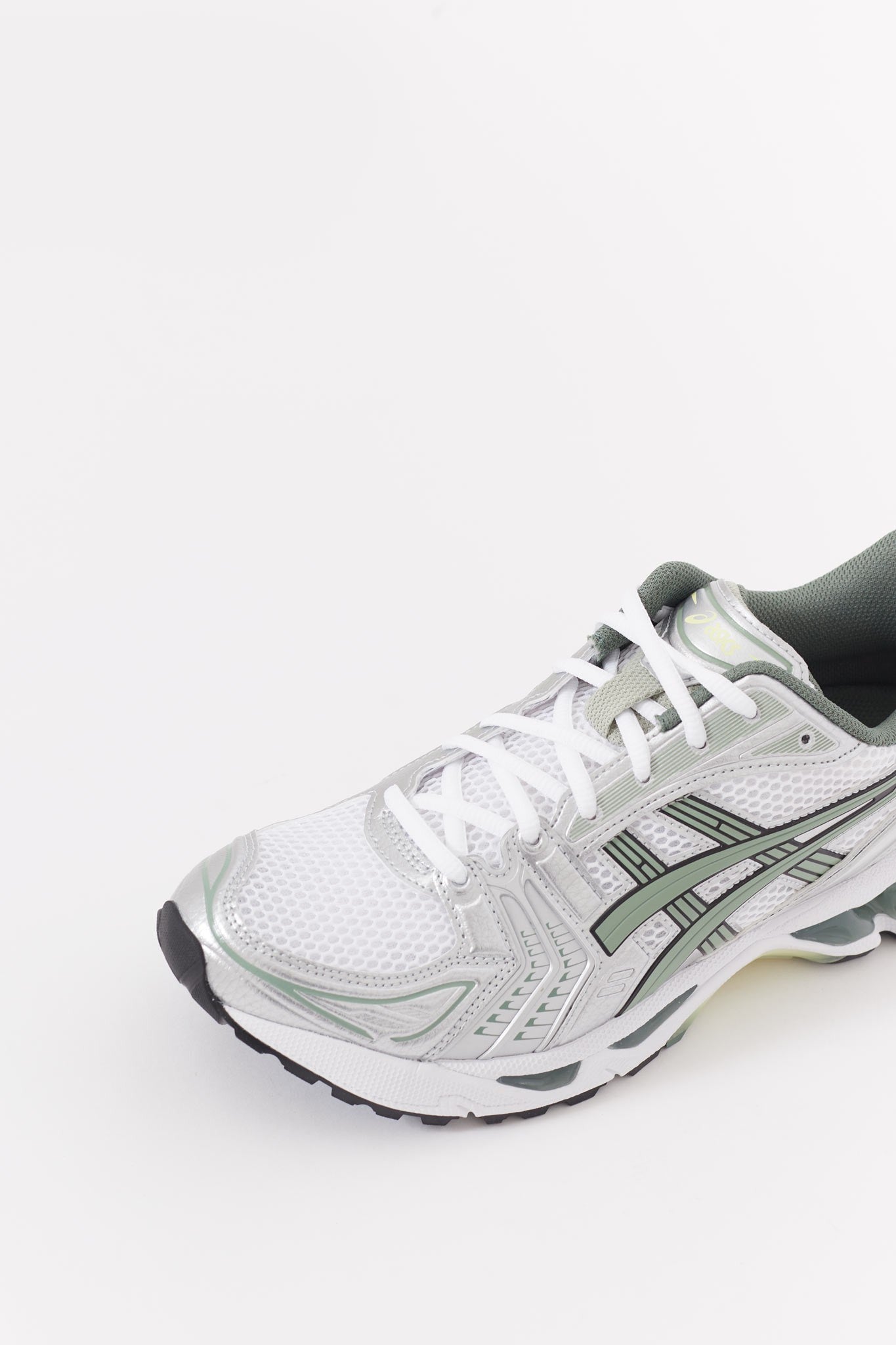 ASICS WHITE SLATE GREY GEL KAYANO 14 SNEAKERS