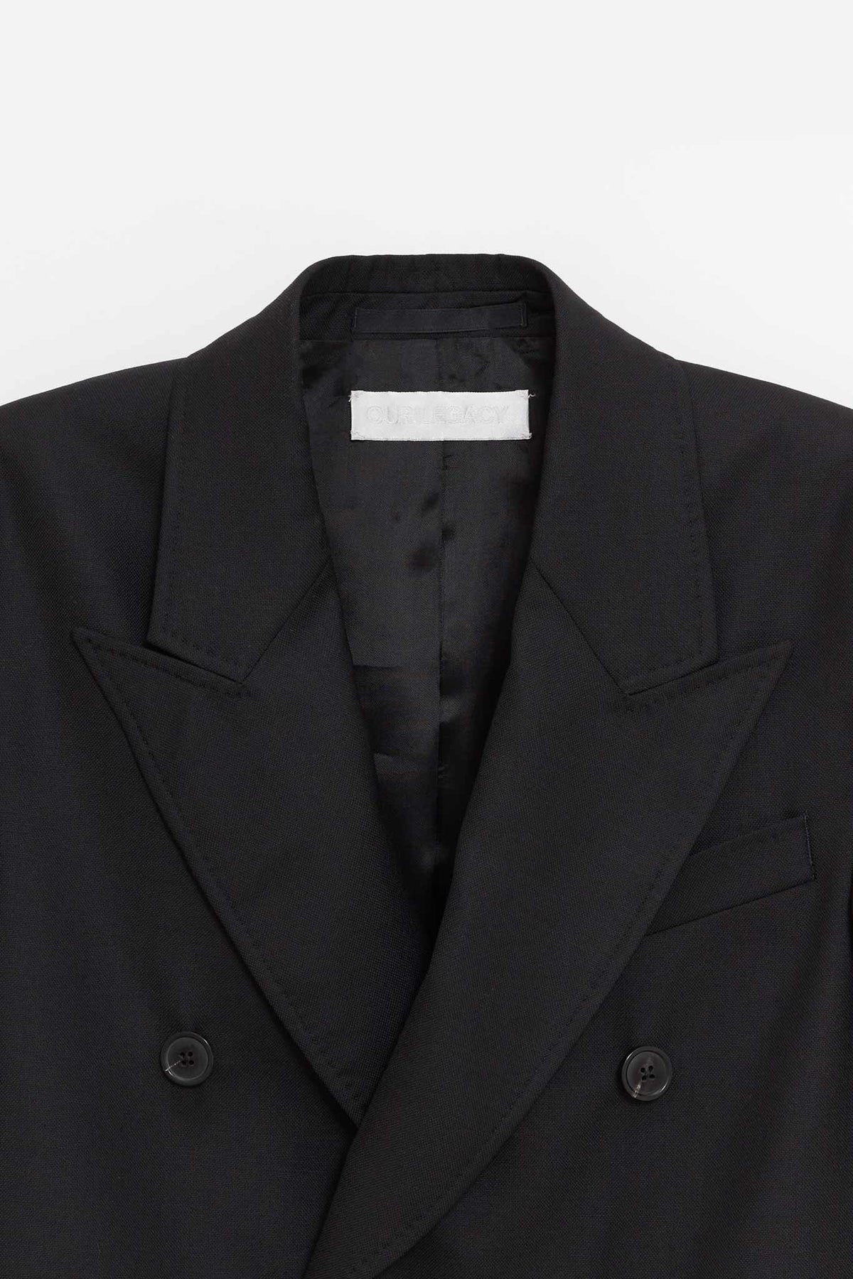 OUR LEGACY BLACK PANAMA UNCONSTRUCTED DB BLAZER