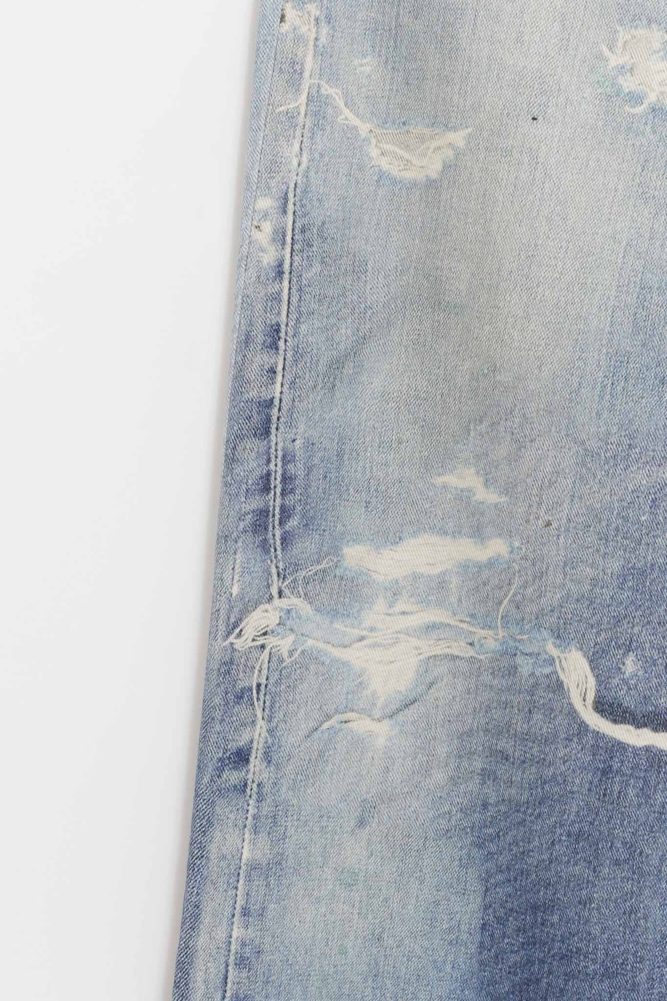 OUR LEGACY DIGITAL DENIM PRINT FULL CUT TROUSER