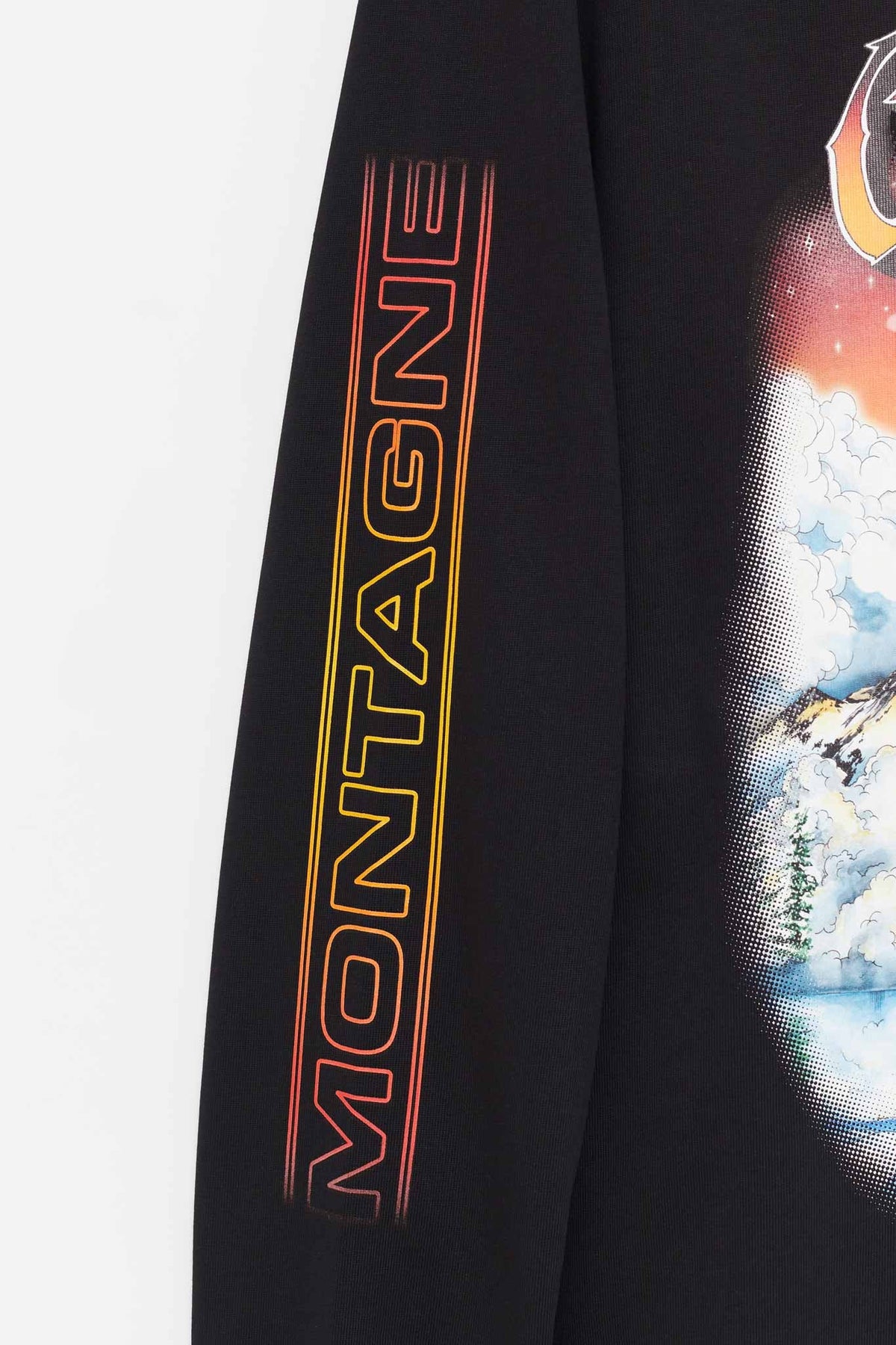 CASABLANCA BLACK SKI PRINTED LONG SLEEVE T SHIRT