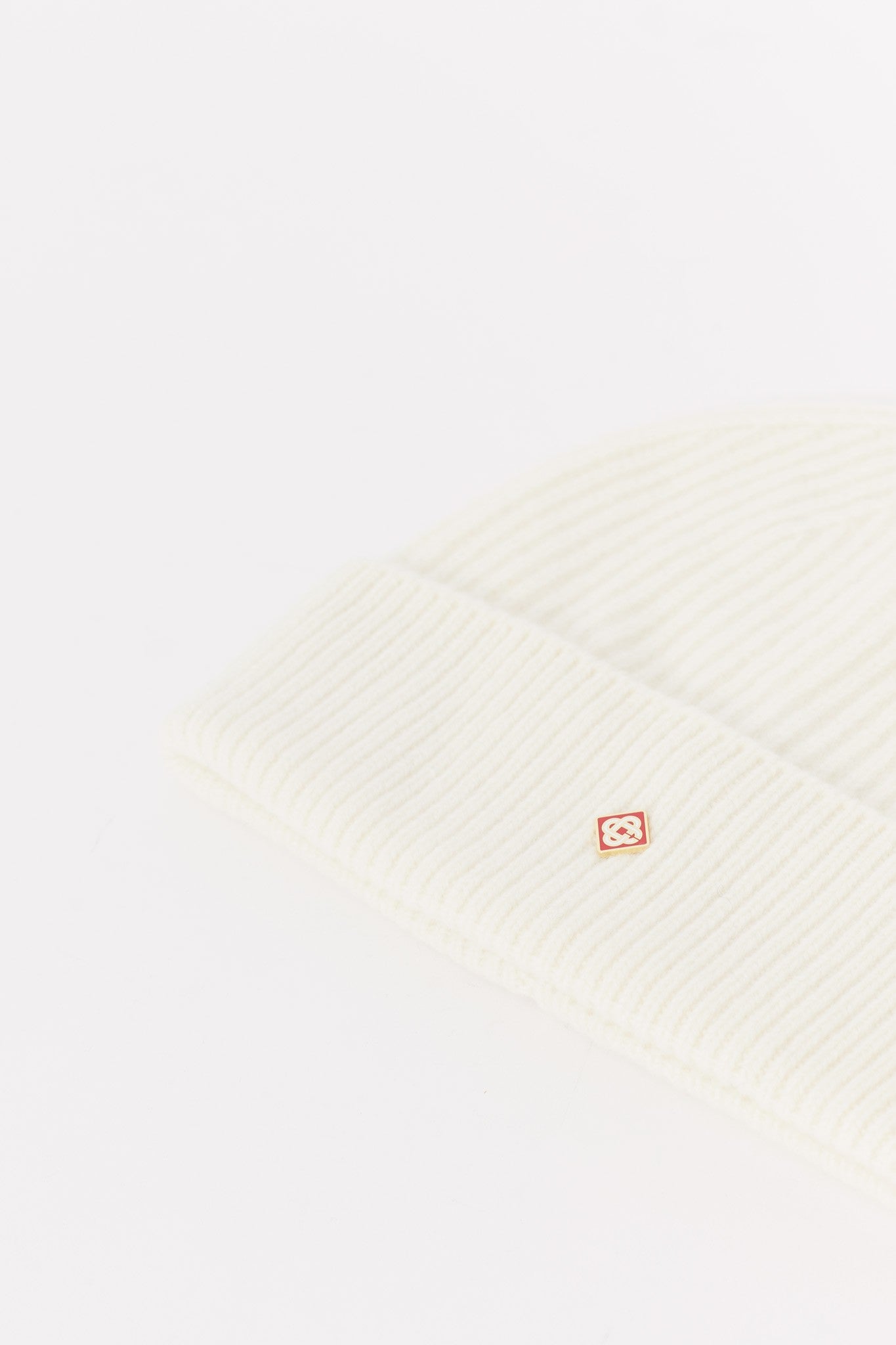 CASABLANCA WHITE HALF CARDIGAN BEANIE