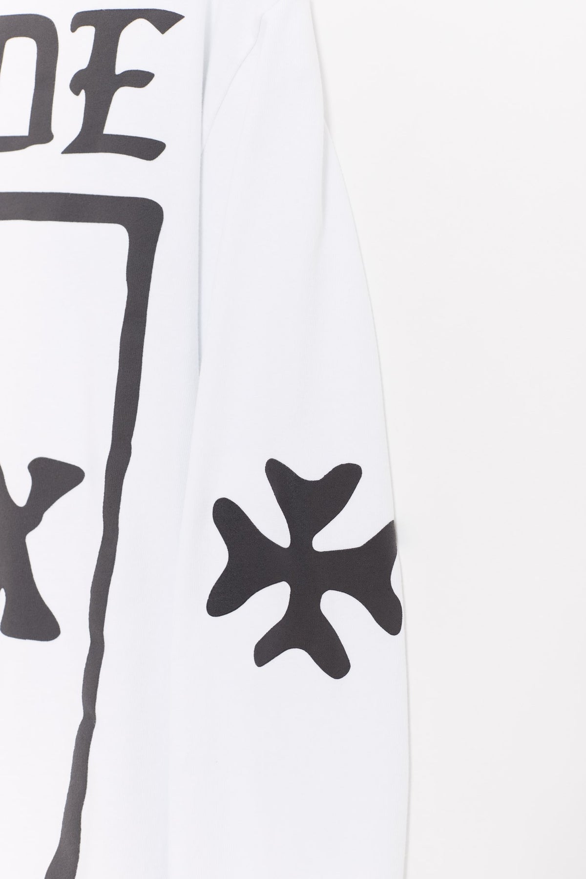 RHUDE WHITE DEIX SHIELD OVERSIZED LS T SHIRT