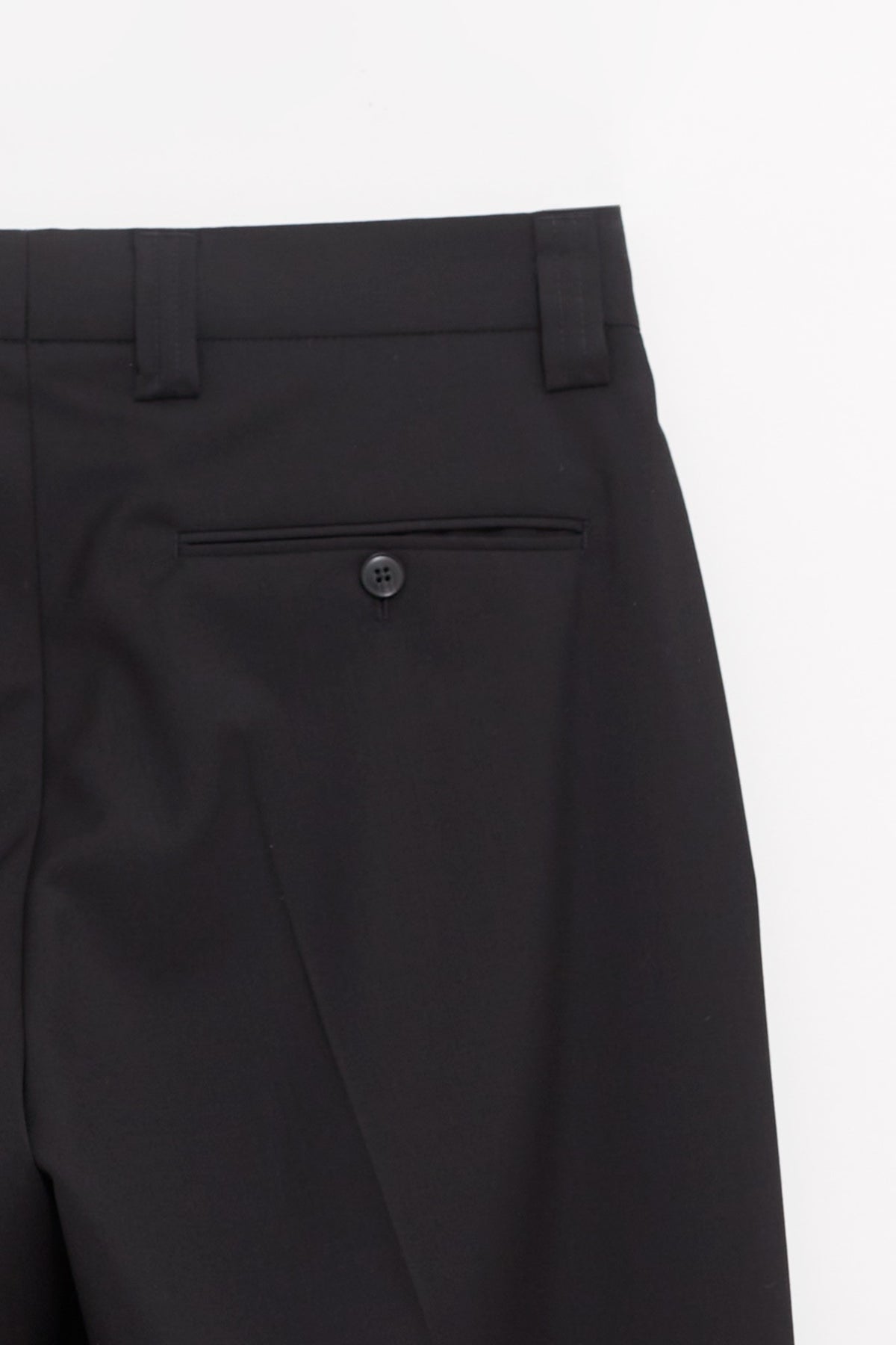 MFPEN BLACK WOOL STUDY TROUSER
