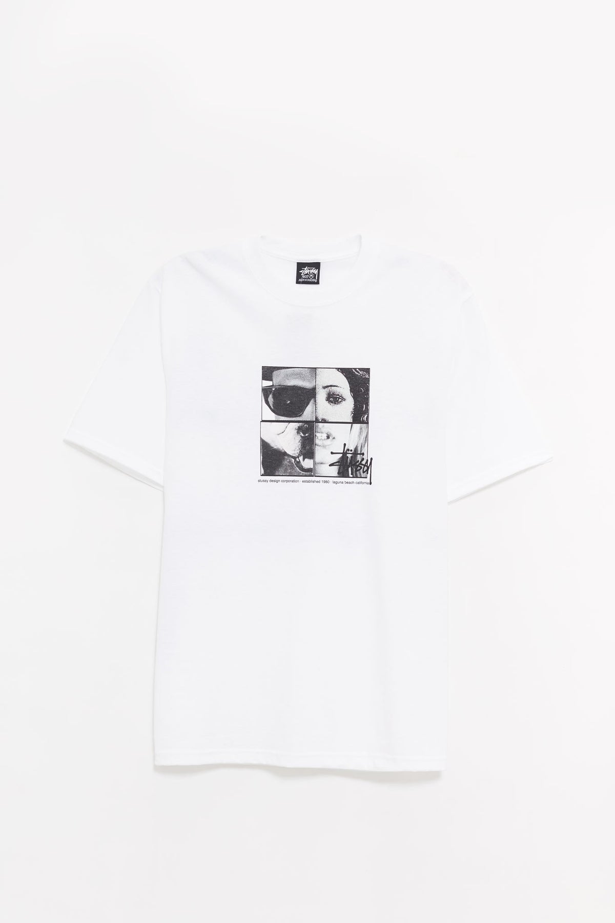 STUSSY WHITE PERSONALITIES T SHIRT