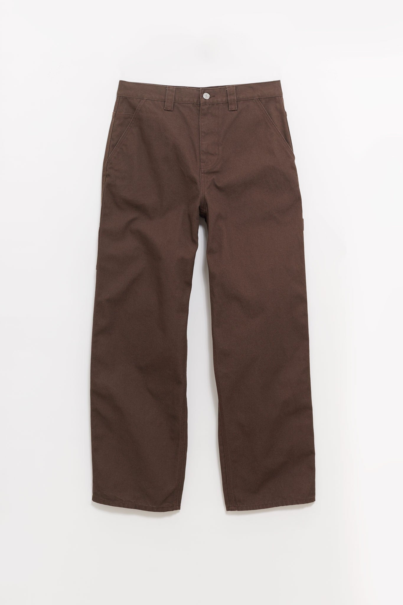 STUSSY BROWN CARPENTER PANT CANVAS DENIM