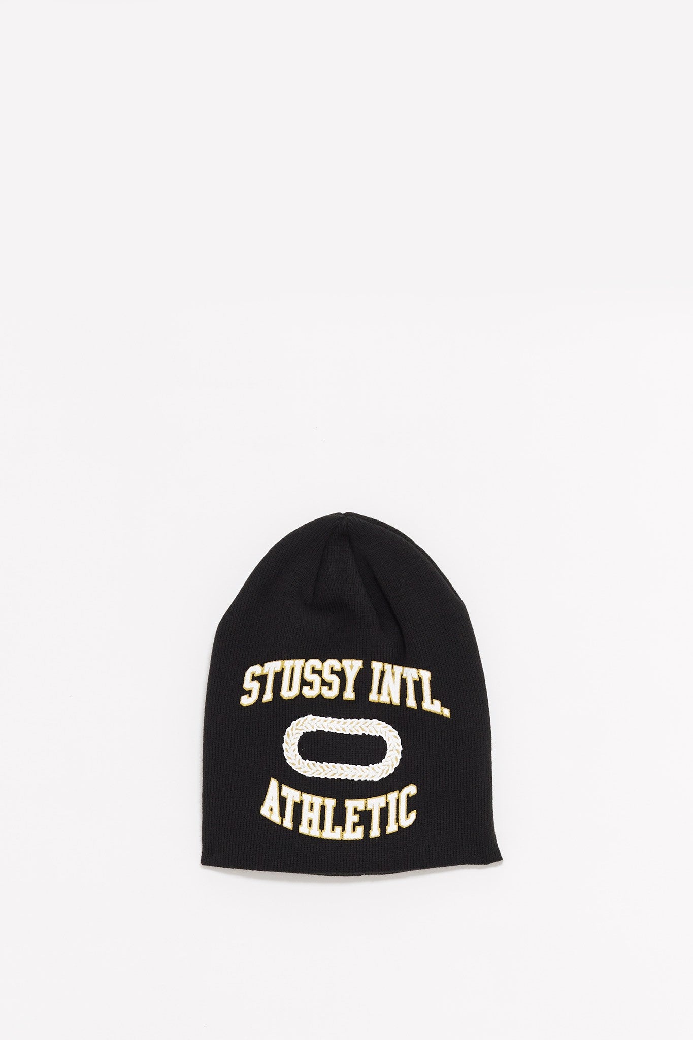 STUSSY BLACK SKULLCAP INTL ATHLETIC BEANIE