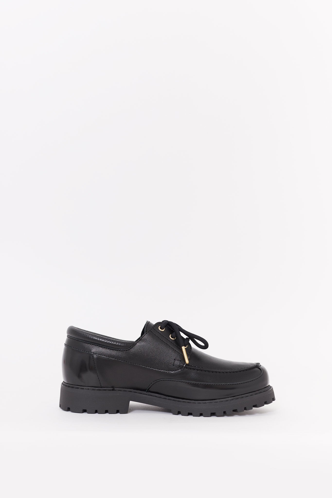 CASABLANCA BLACK HIDEKI BOAT SHOES