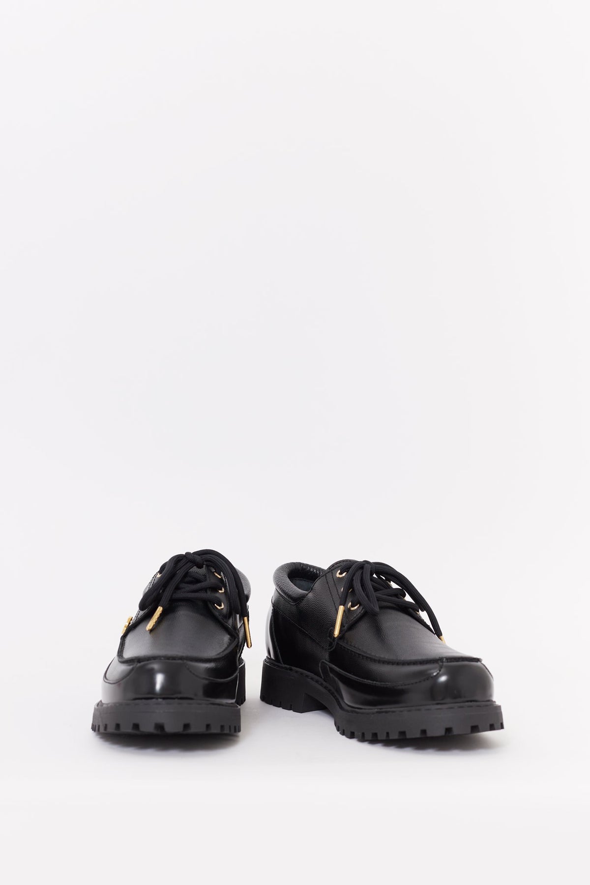 CASABLANCA BLACK HIDEKI BOAT SHOES
