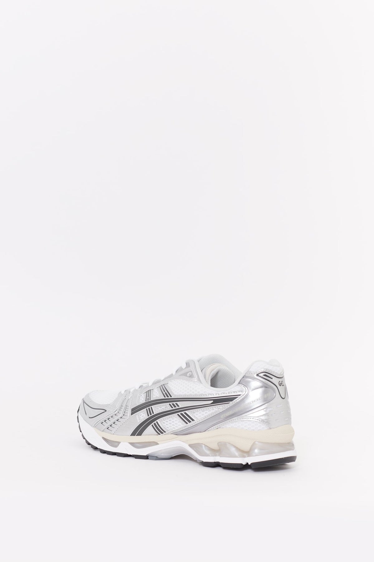 ASICS WHITE GRAPHITE GREY GEL KAYANO 14 SNEAKERS