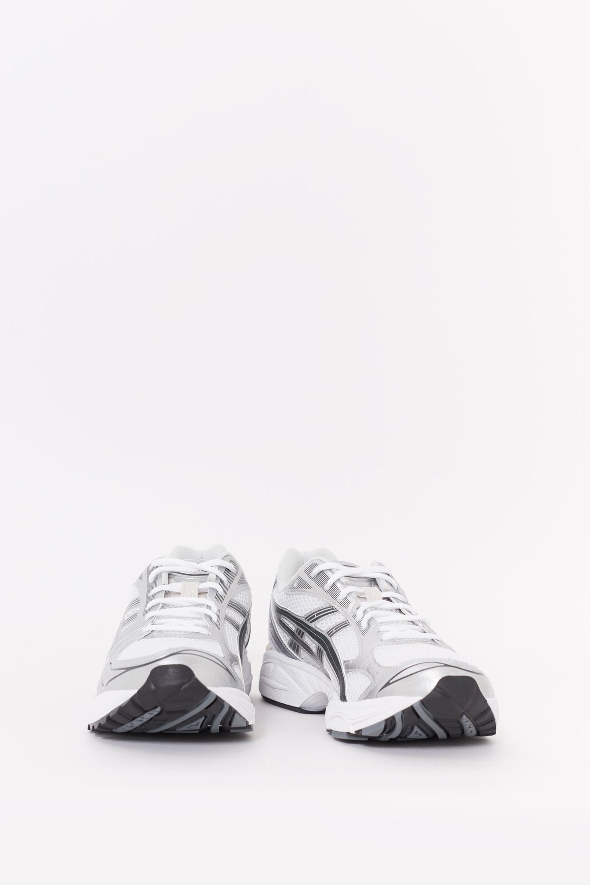 ASICS WHITE GRAPHITE GREY GEL KAYANO 14 SNEAKERS