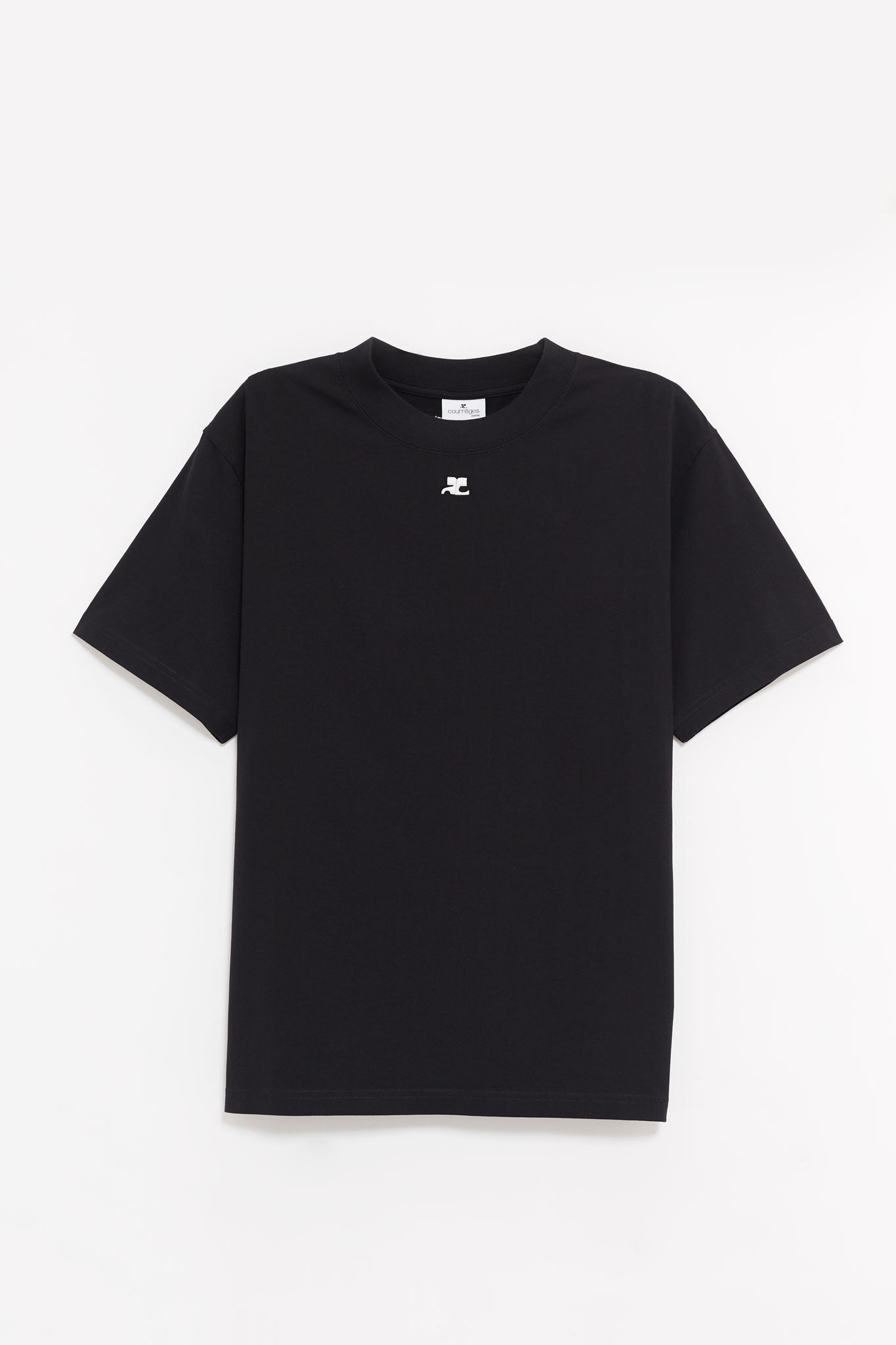 COURREGES BLACK OVERSIZED T SHIRT