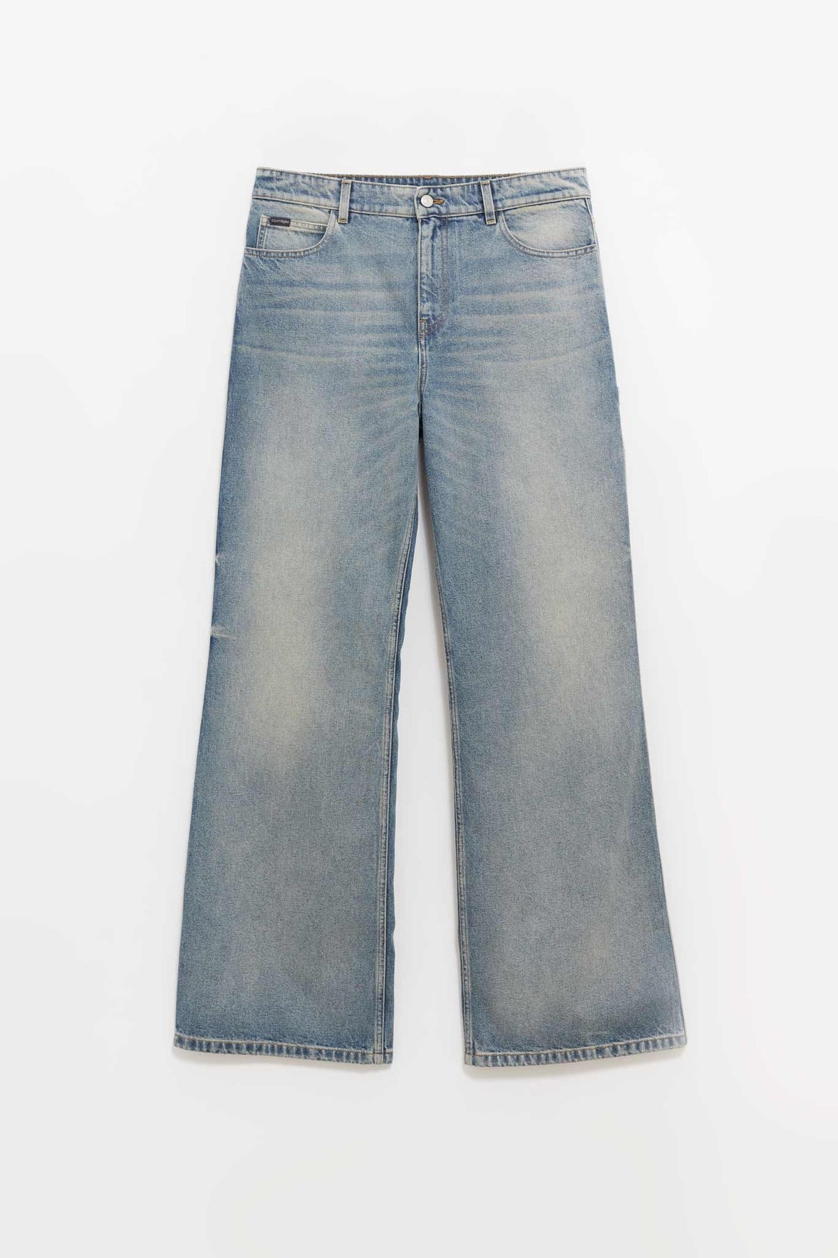 COURREGES VINTAGE MEDIUM BLUE HAMMER BAGGY JEANS
