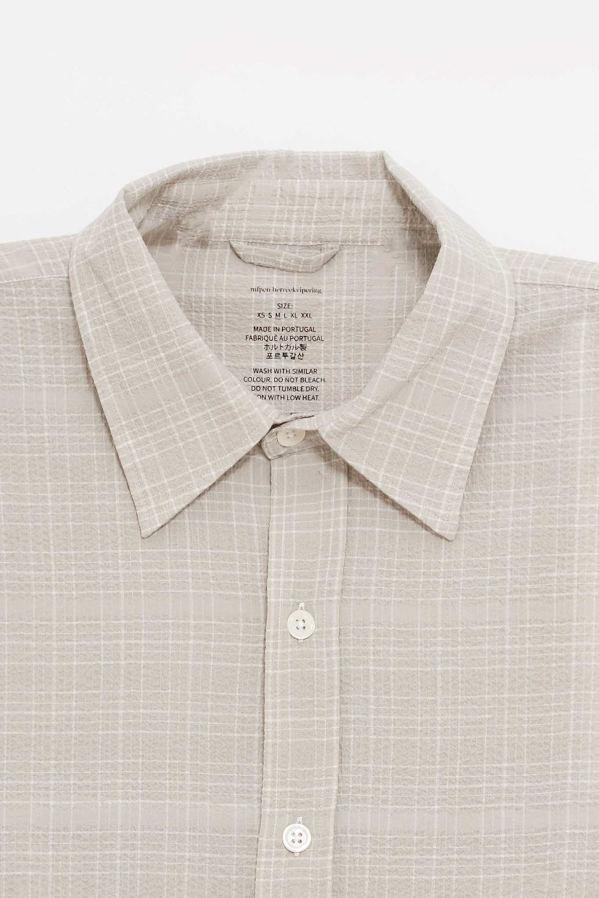 MFPEN CHALK SEERSUCKER VACATION SHIRT