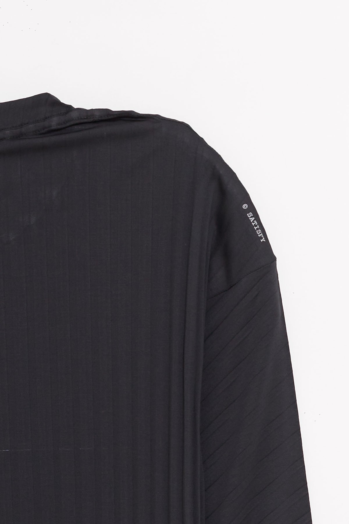 SATISFY BLACK AURALITE PLEATED LS T SHIRT