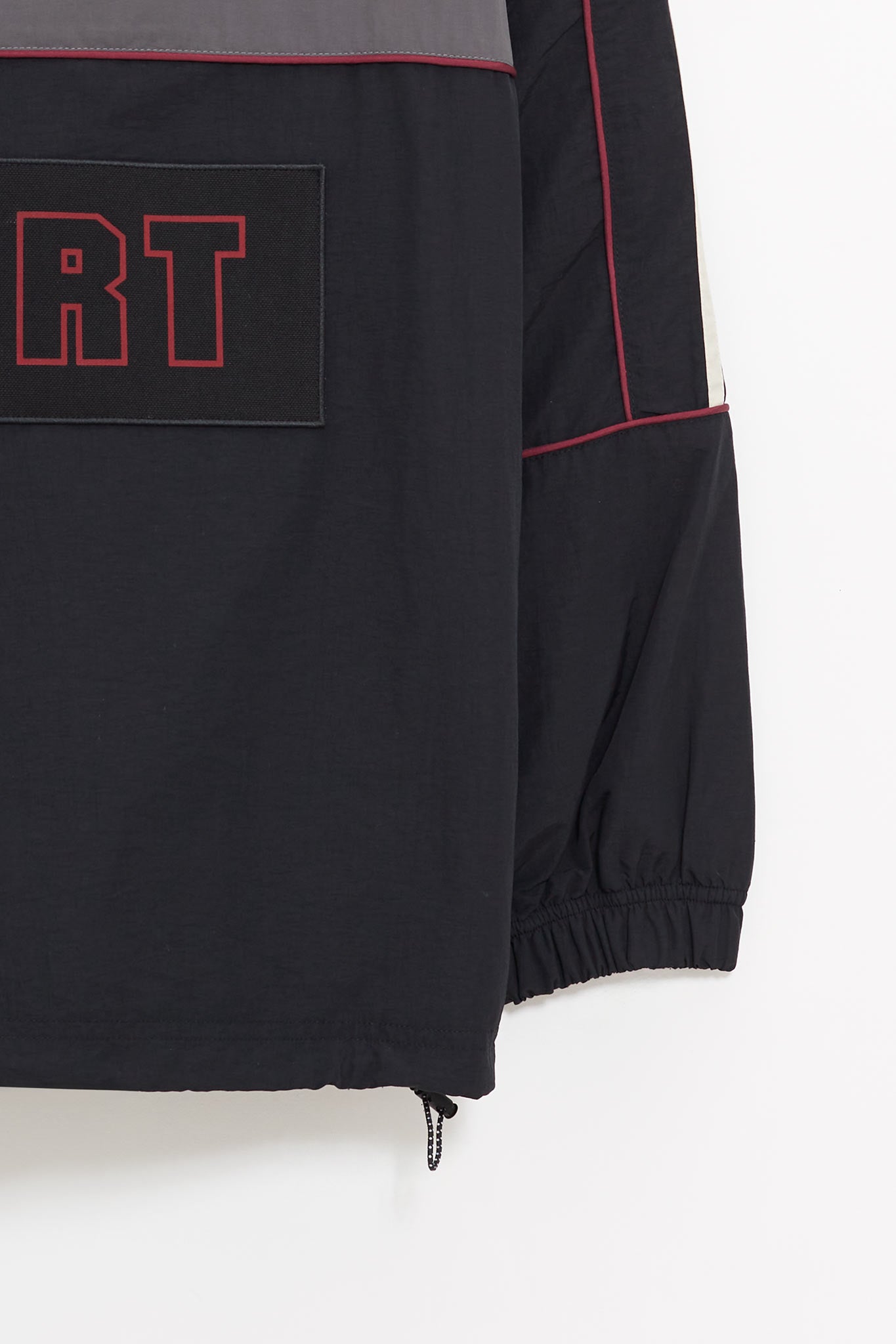 MARTINE ROSE BLACK GREY HOCKEY PULLOVER JACKET