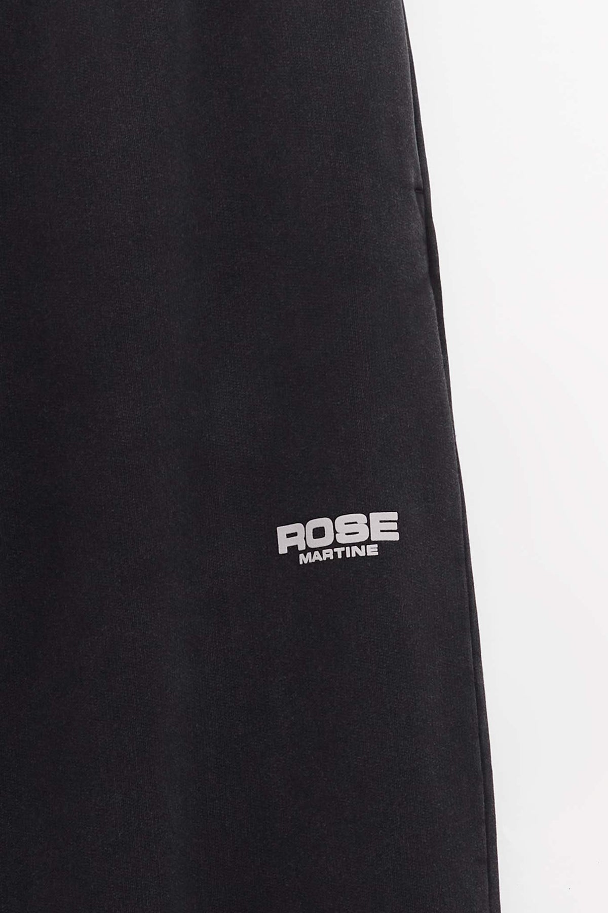 MARTINE ROSE BLACK WASHED WIDE LEG SWEATPANT