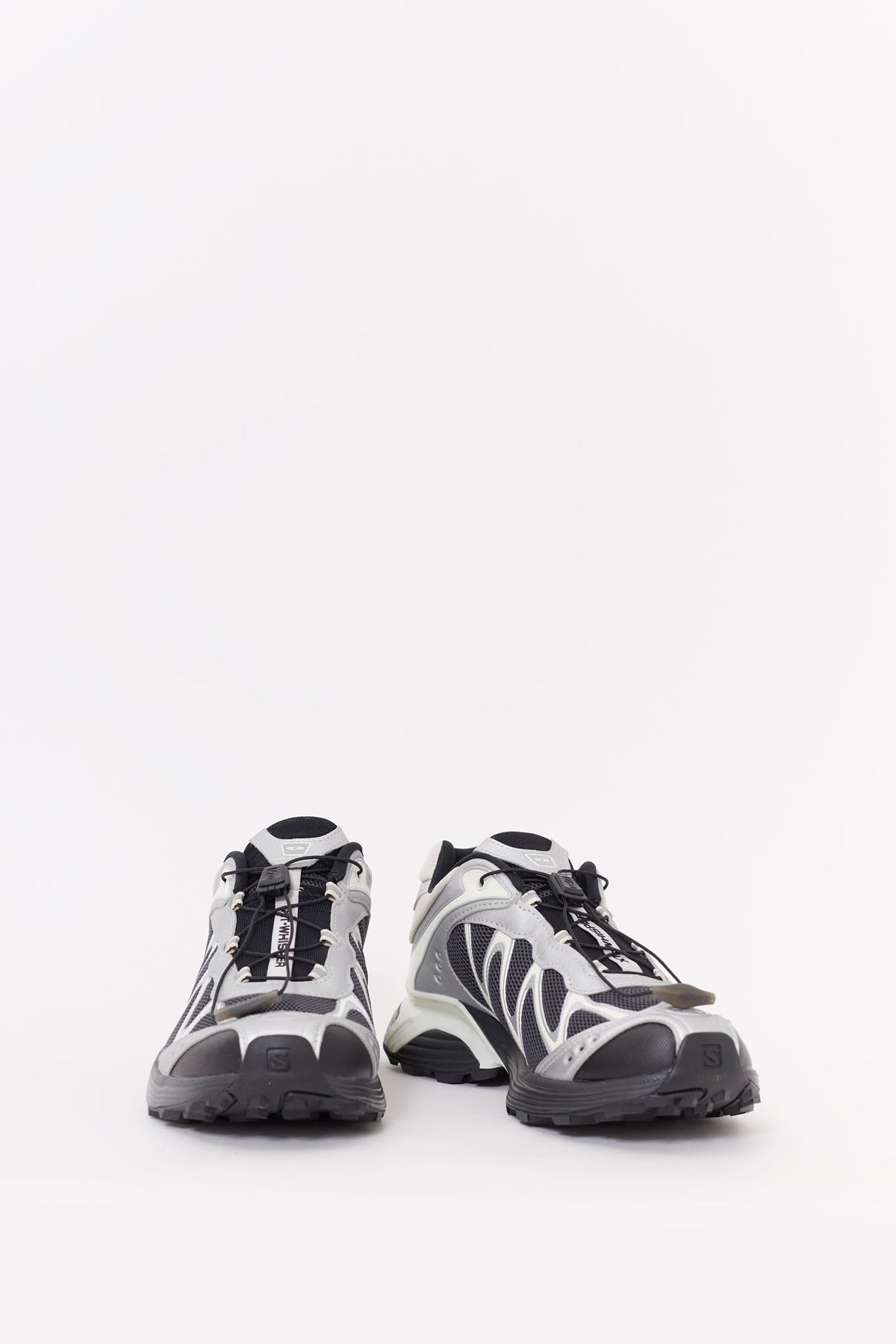 SALOMON BLACK SILVER XT WHISPER SNEAKERS