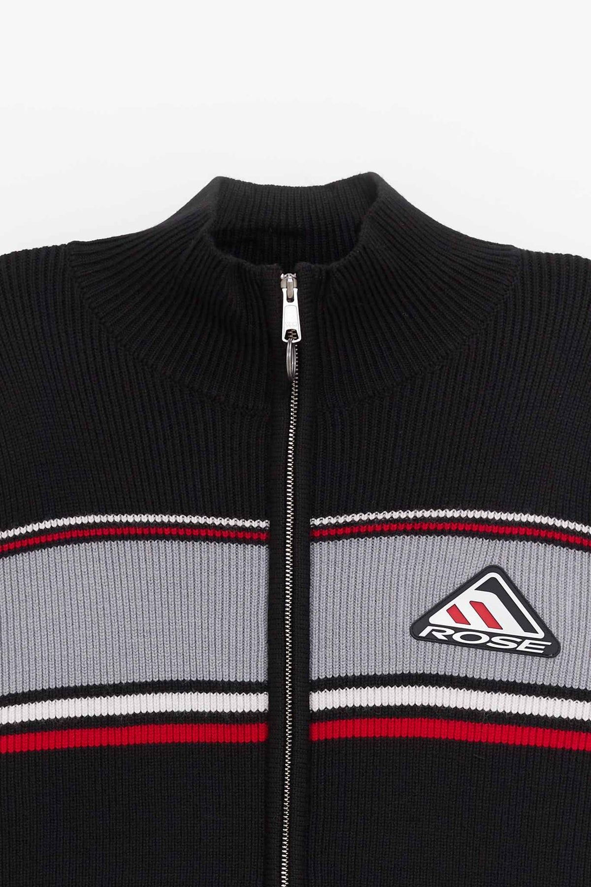 MARTINE ROSE BLACK GREY SHRUNKEN TRACK JACKET