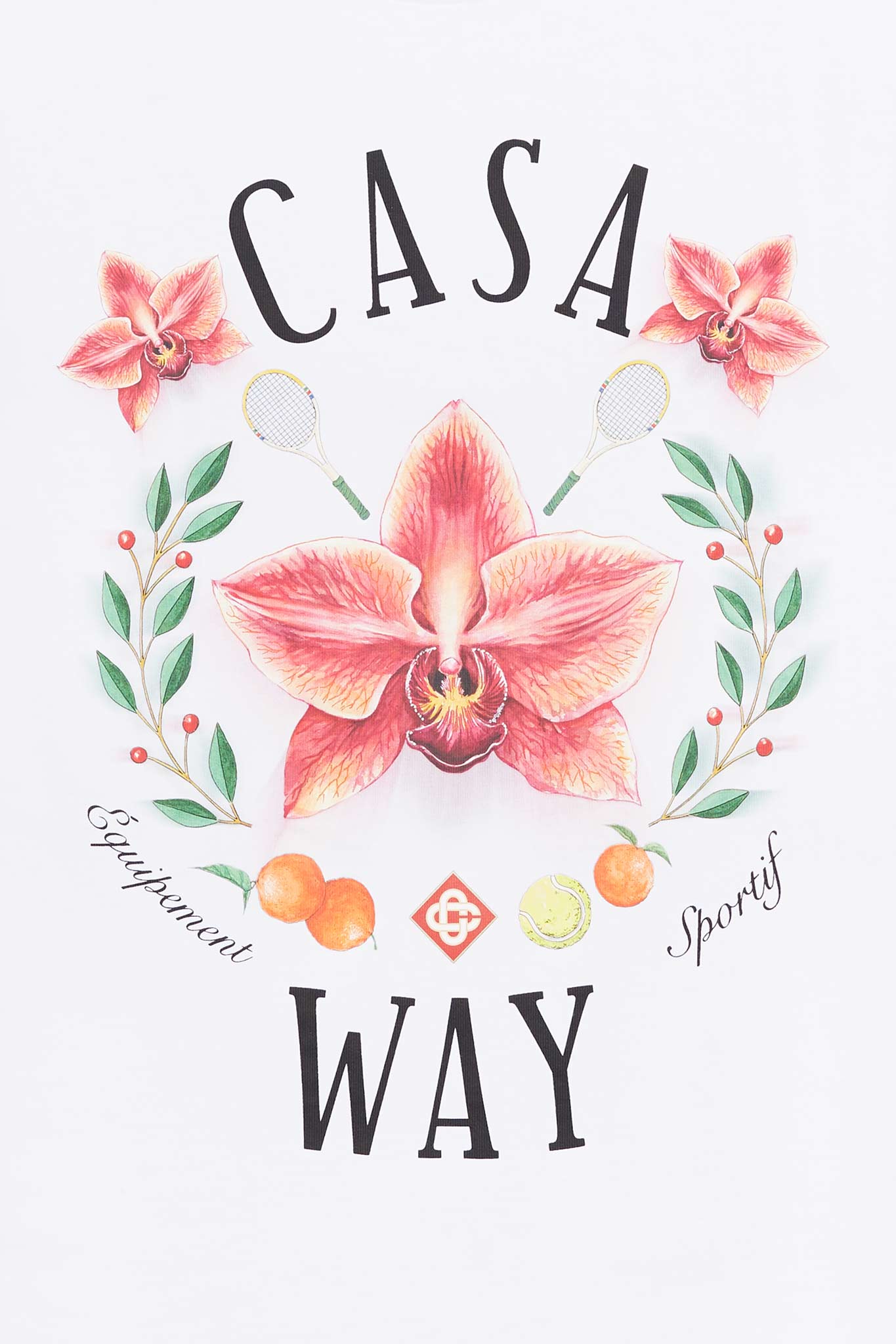 CASABLANCA WHITE ORCHID CLASSIC T SHIRT