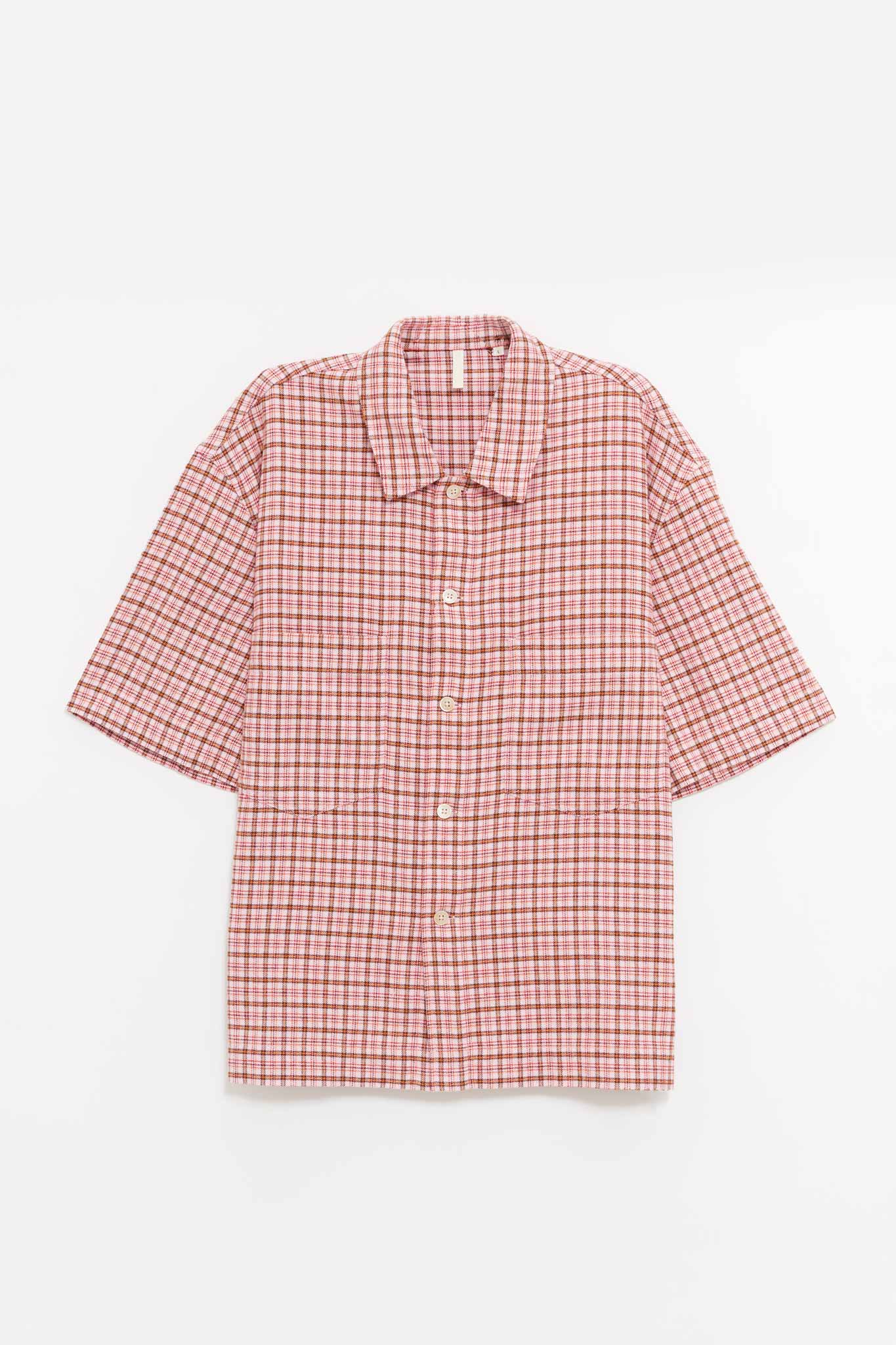 SUNFLOWER PINK CHECK ADAM OVER SHIRT